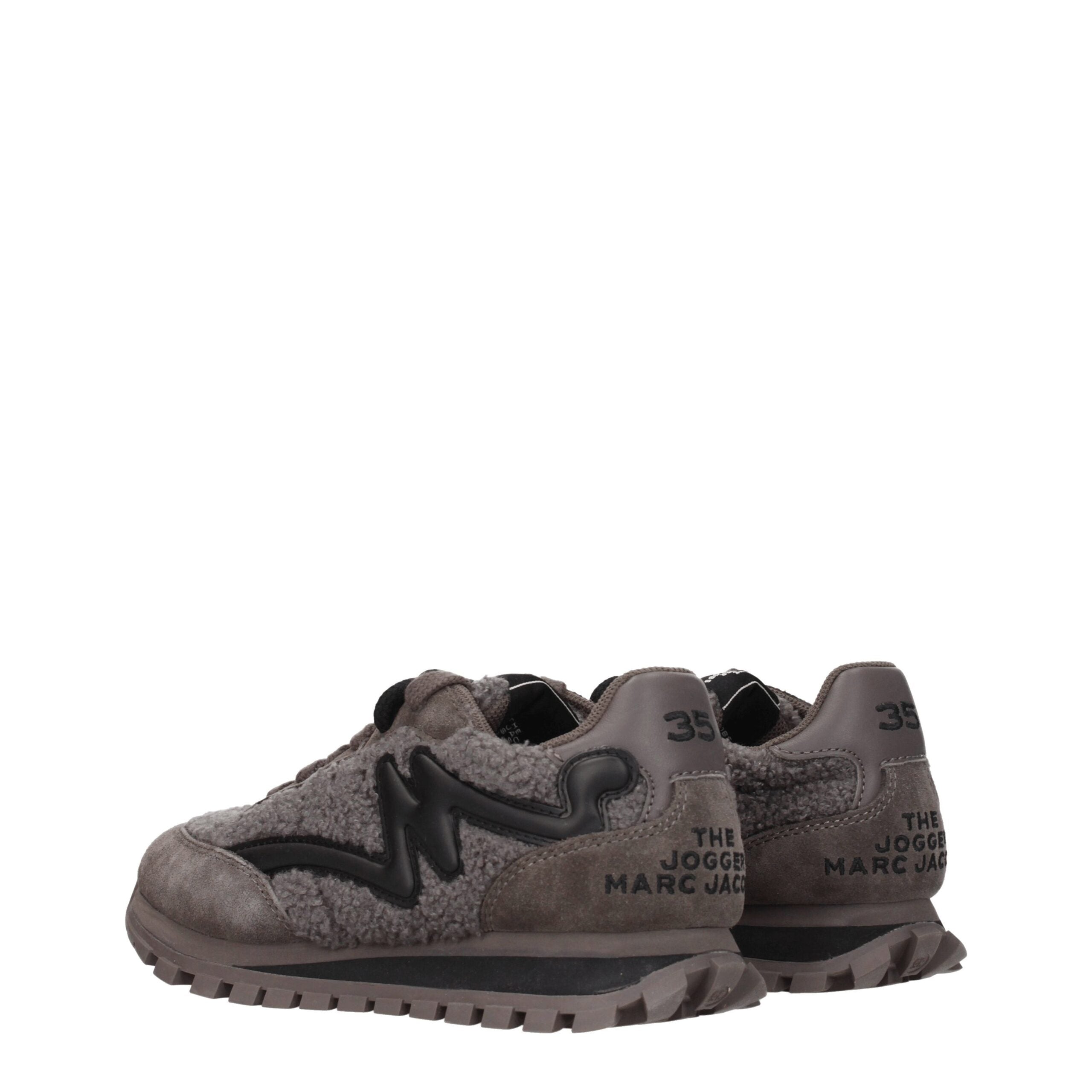 Gray Fur Chunky Sneakers Marc Jacobs