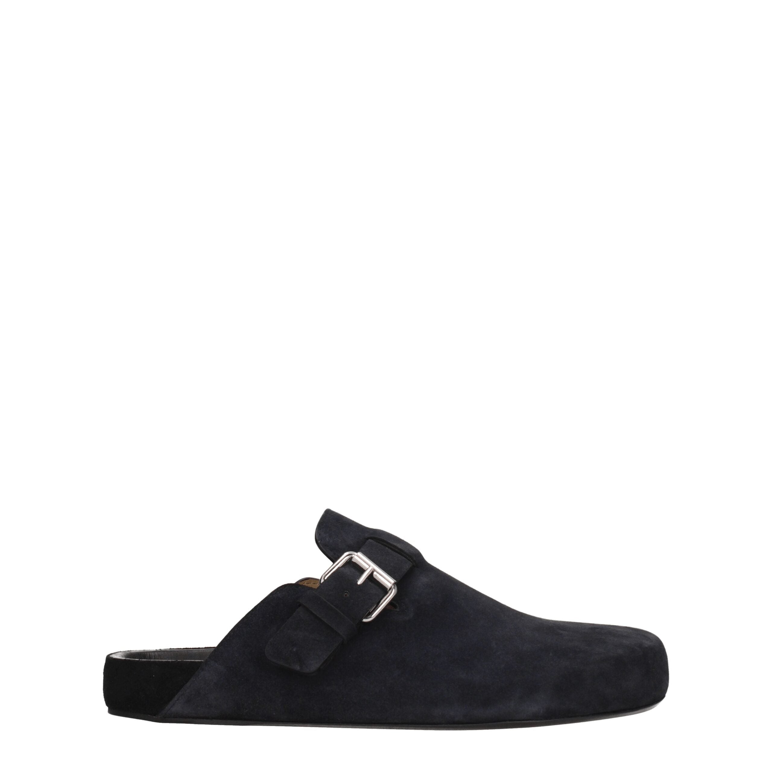 Black Leather Slippers Sandals Isabel Marant