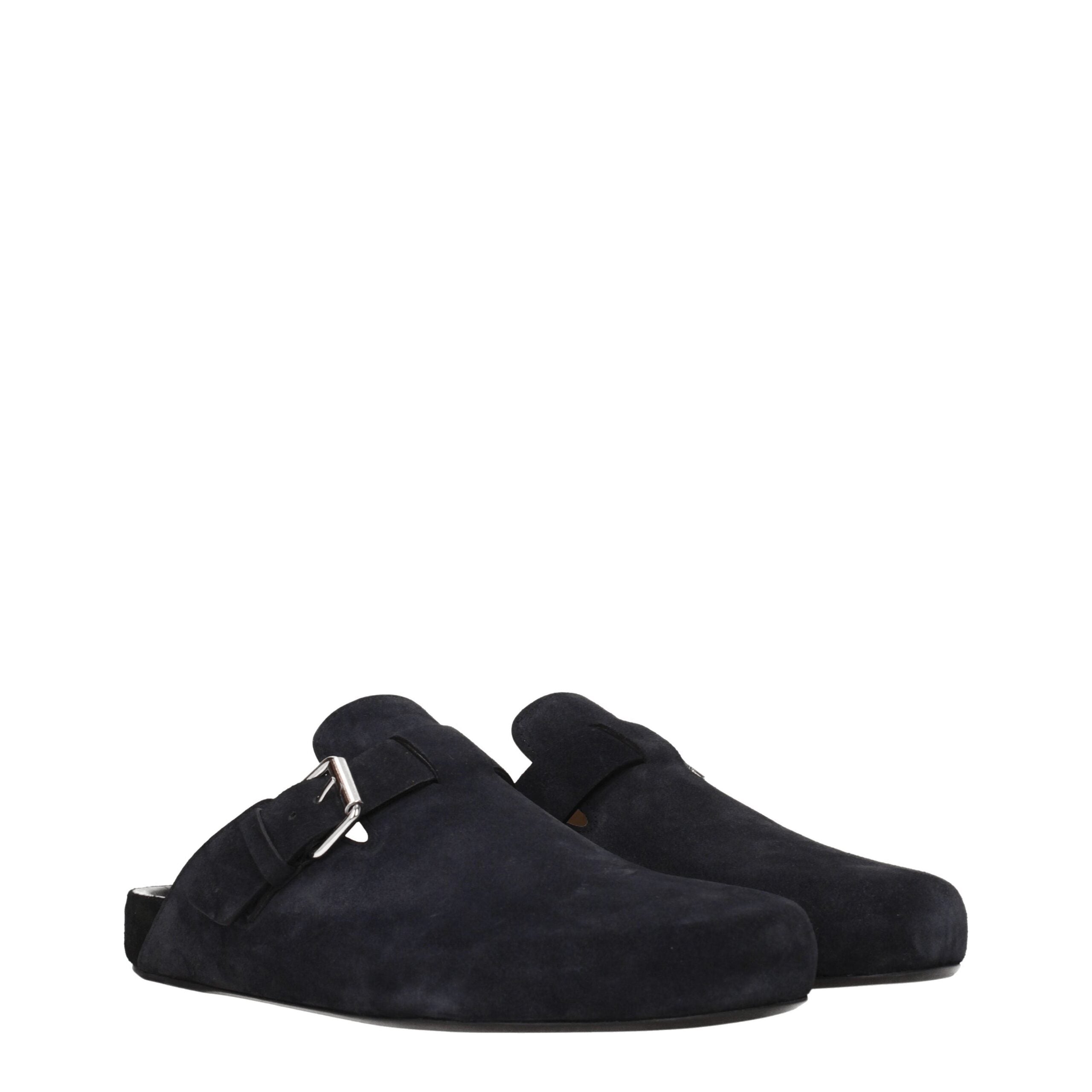 Black Leather Slippers Sandals Isabel Marant