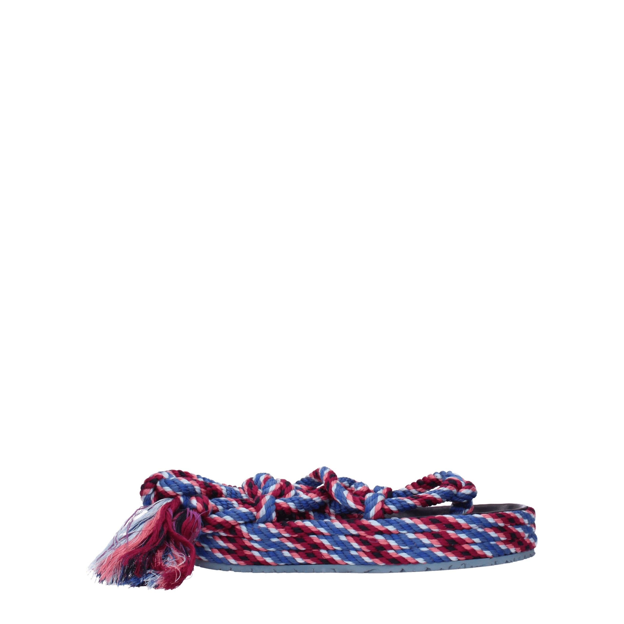 Blue Fabric Flat Sandals Isabel Marant