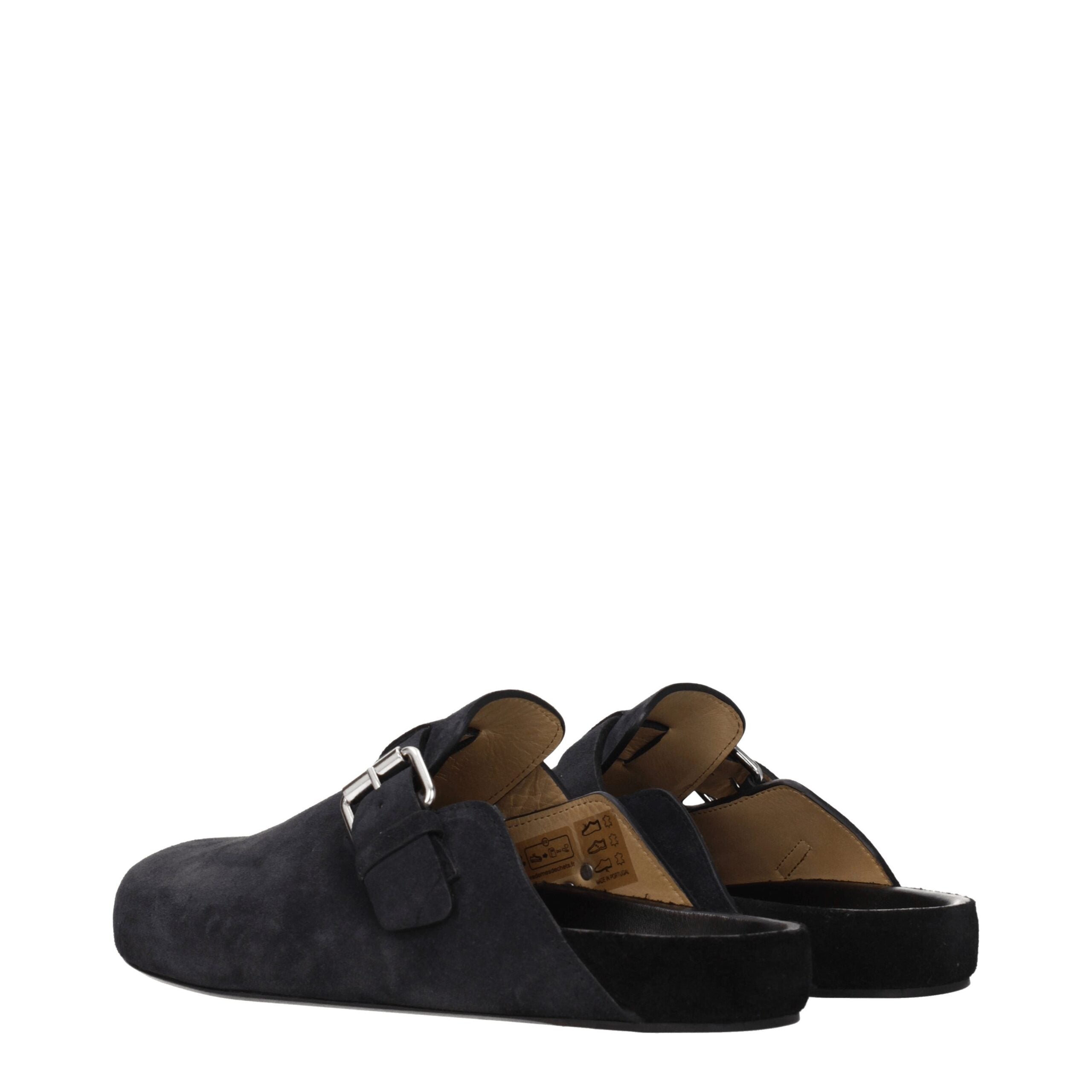 Black Leather Slippers Sandals Isabel Marant