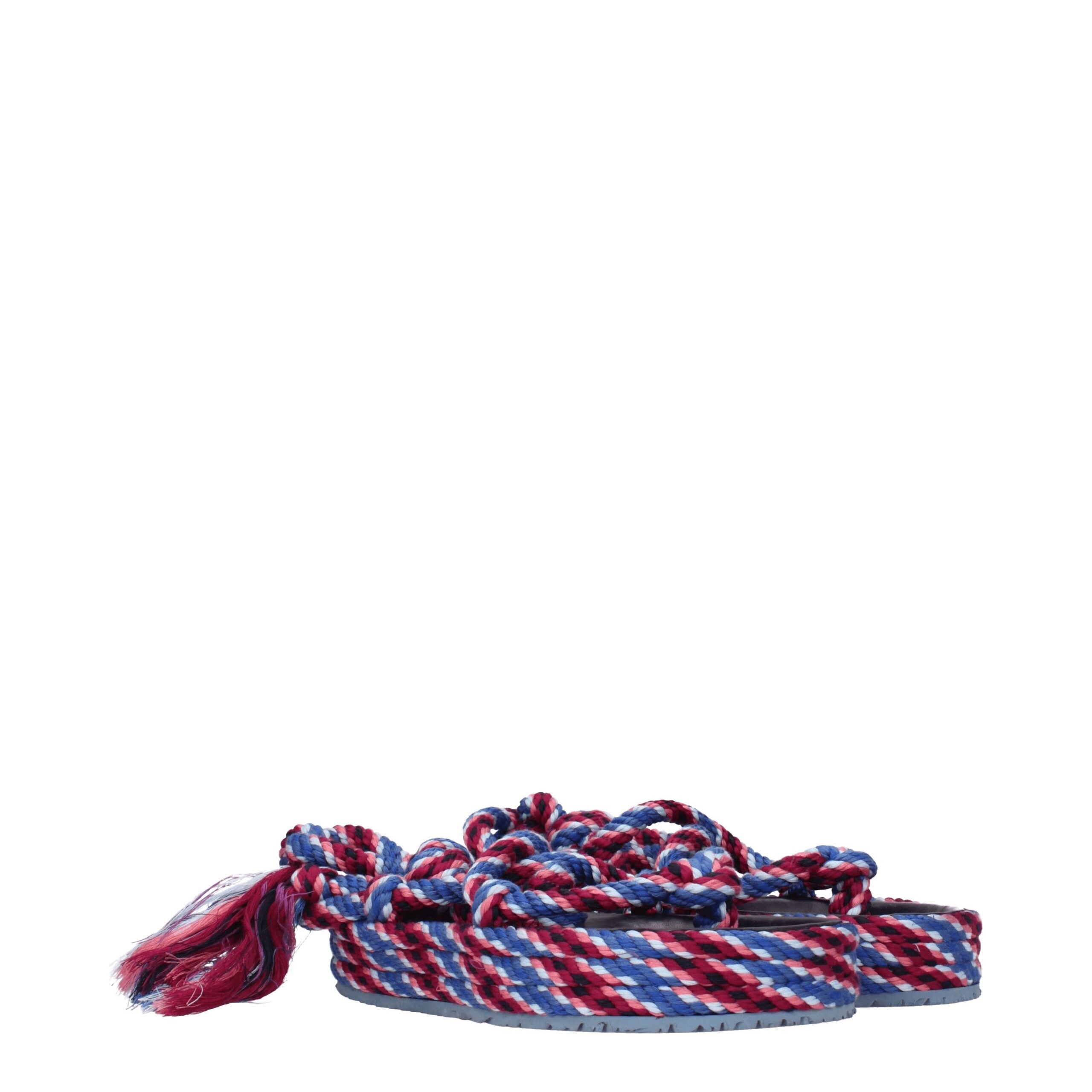 Blue Fabric Flat Sandals Isabel Marant