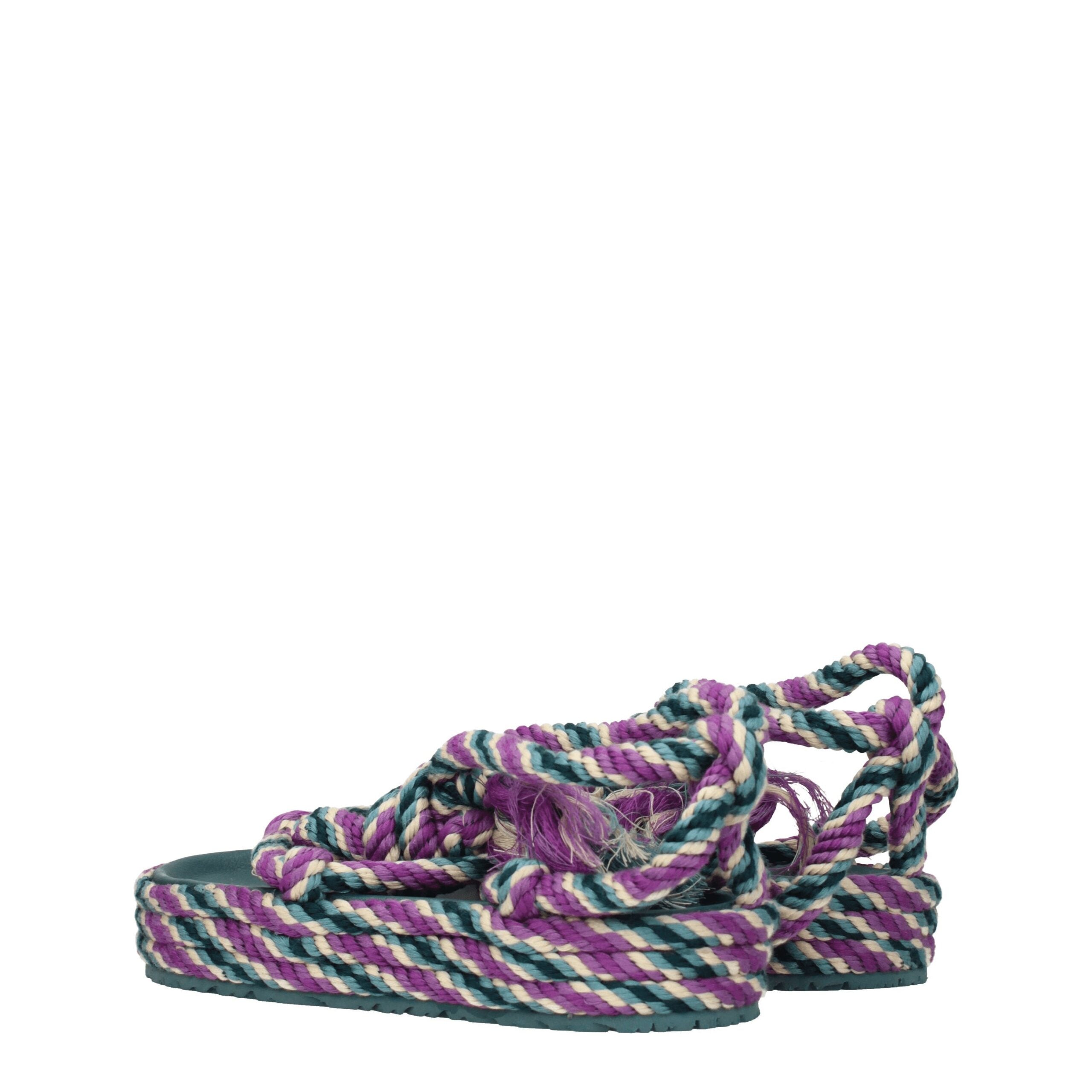 Multicolor Fabric Flat Sandals Isabel Marant