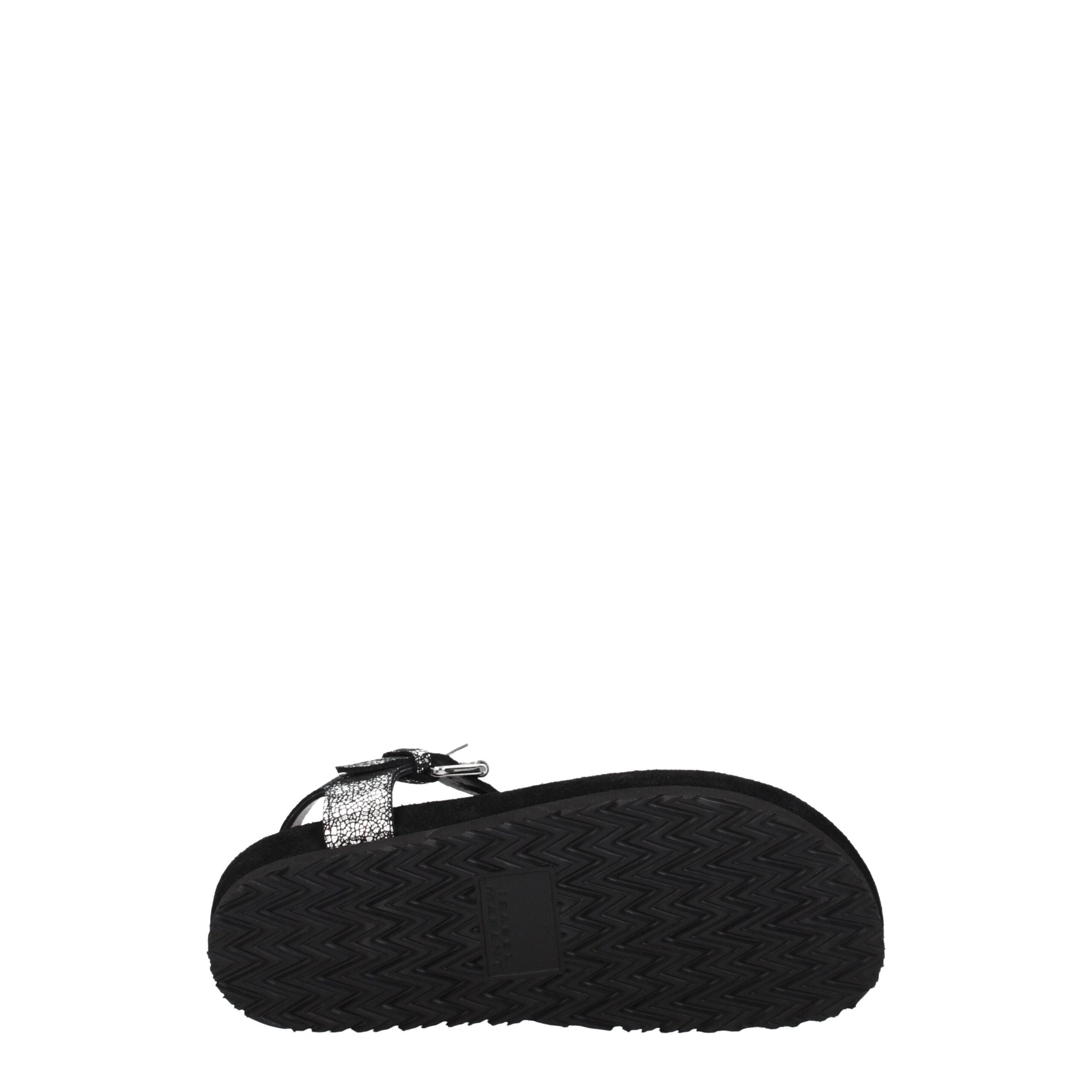 Black Leather Flip-Flop Sandals Isabel Marant