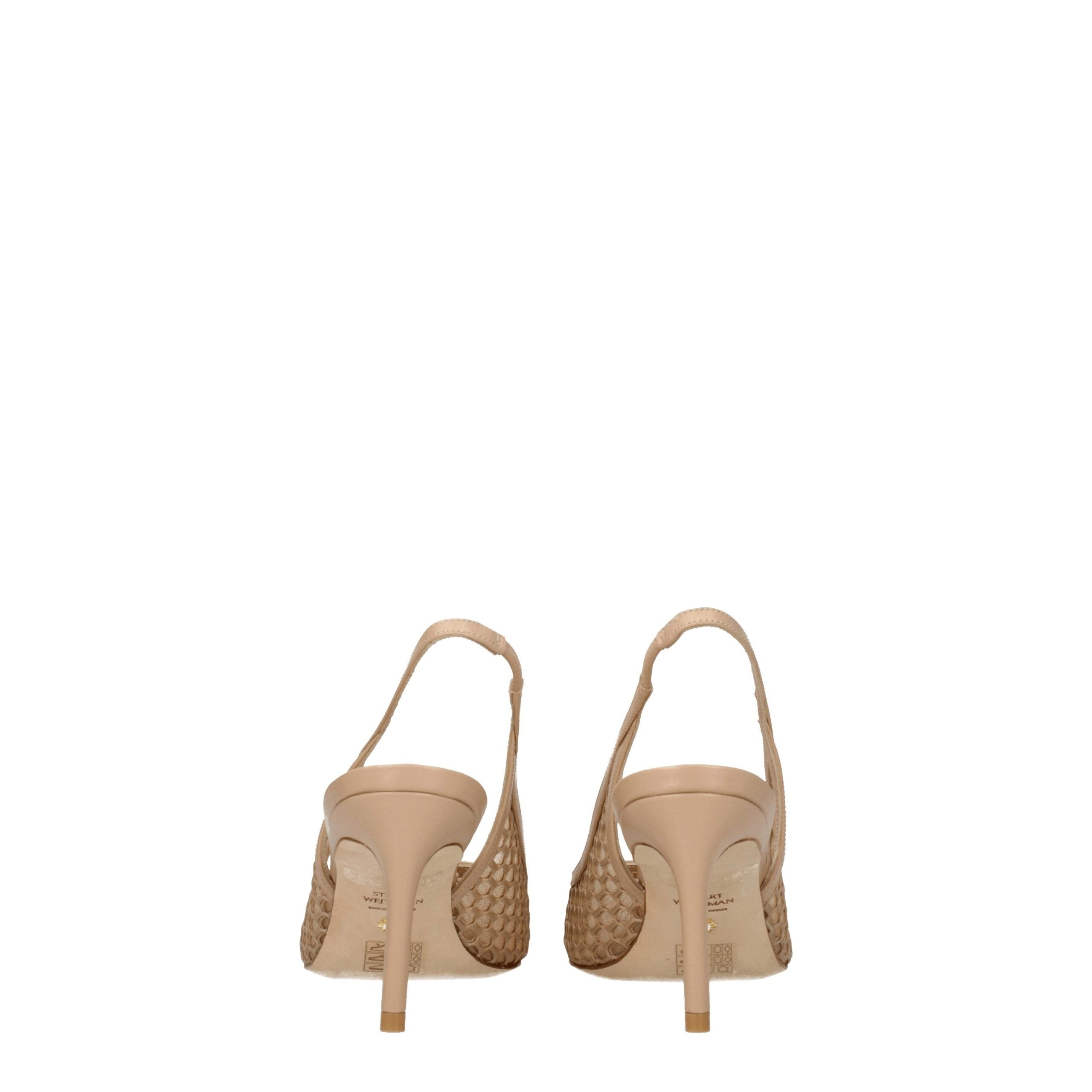 Beige Leather High Heel Pumps Stuart Weitzman