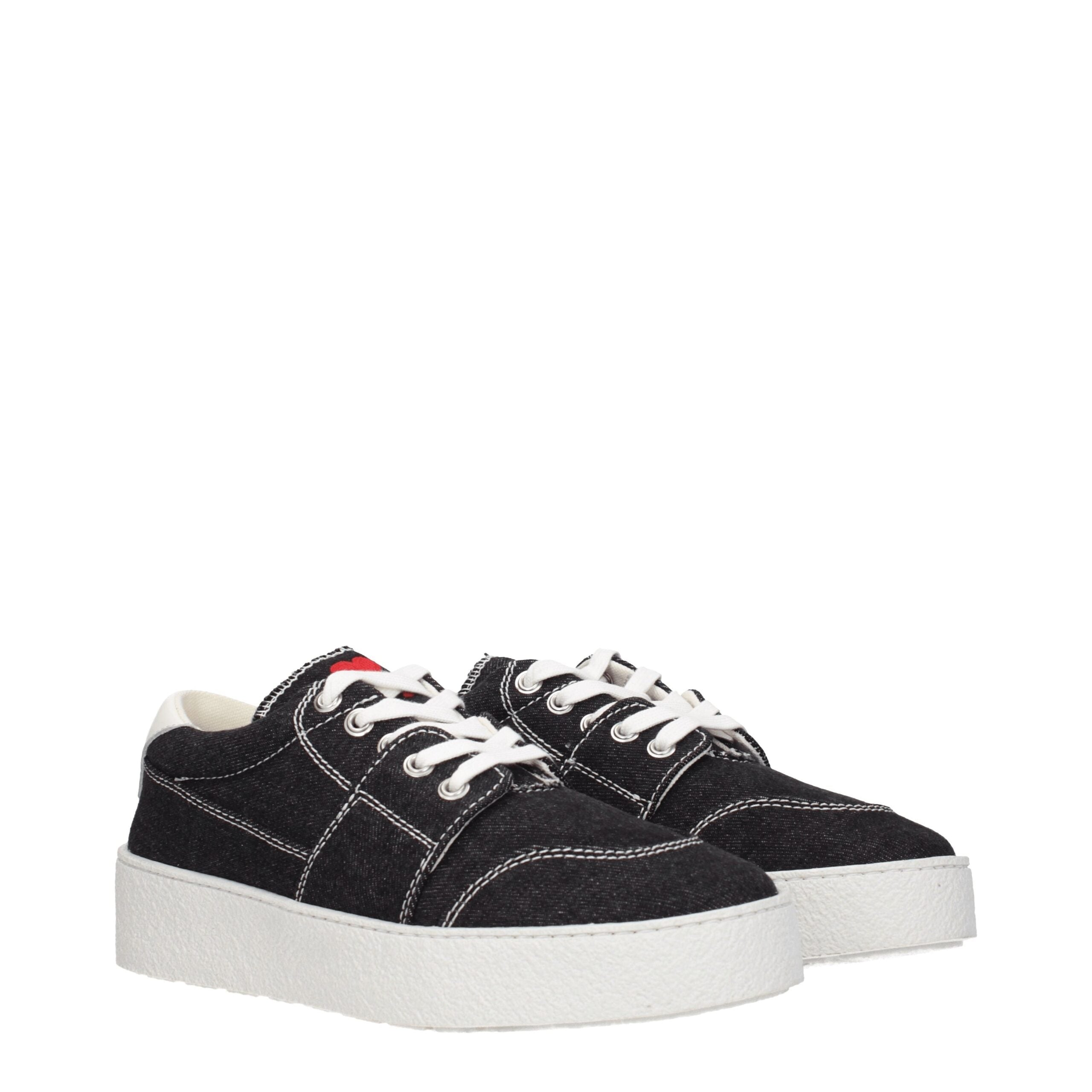 Black Fabric Low Tops Ami Paris