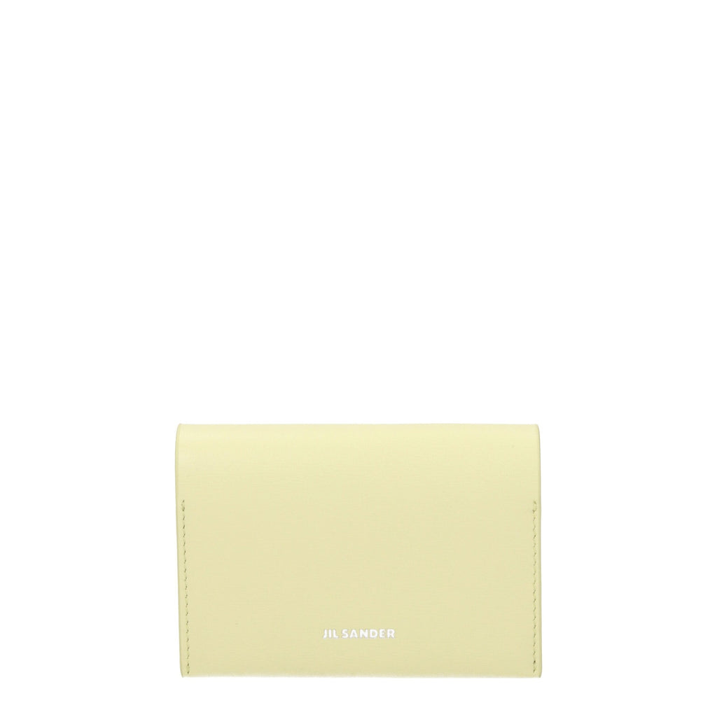 Yellow Leather Cardholders Jil Sander