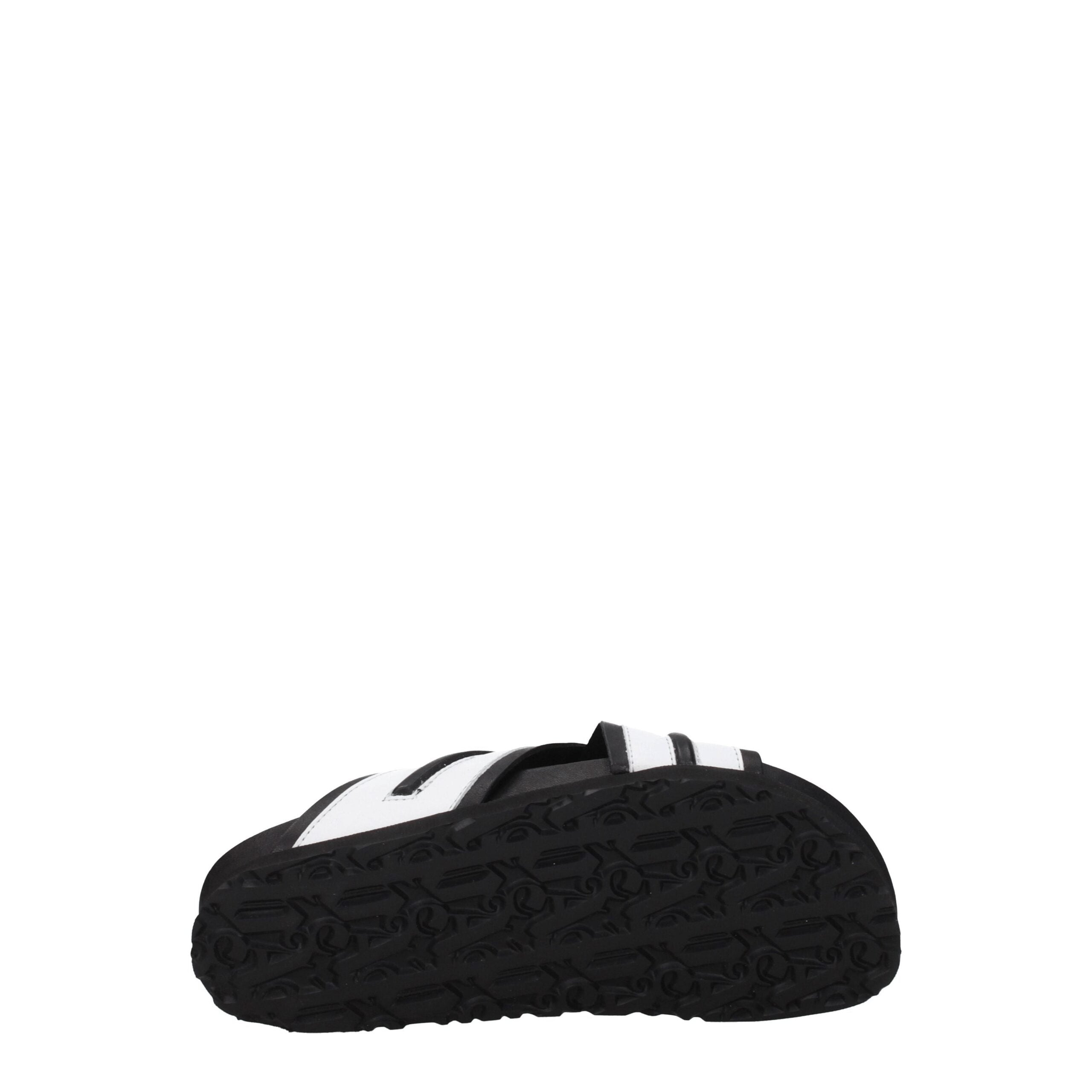 White Leather Slippers Sandals Palm Angels