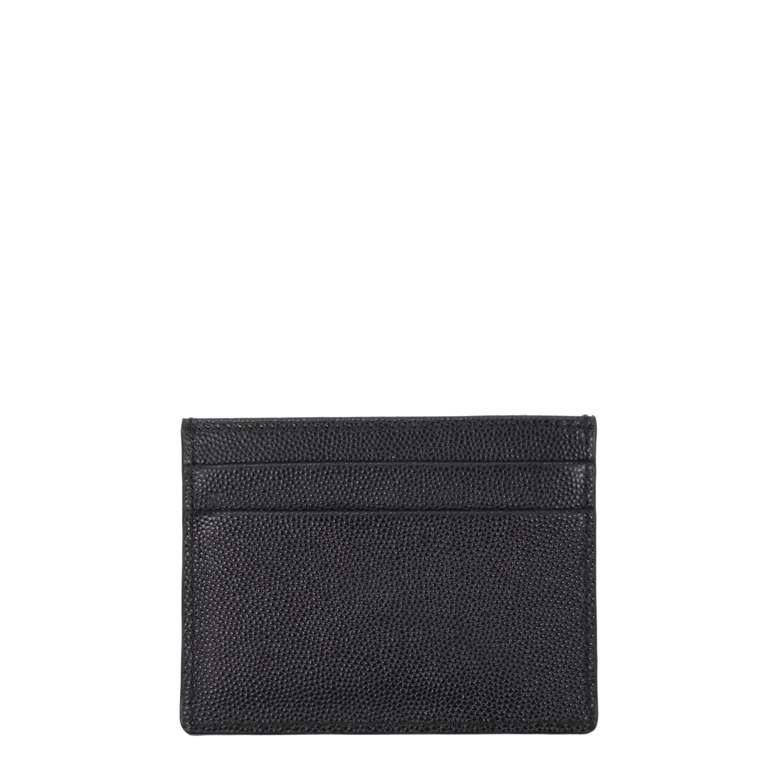 Black Leather Cardholders Palm Angels