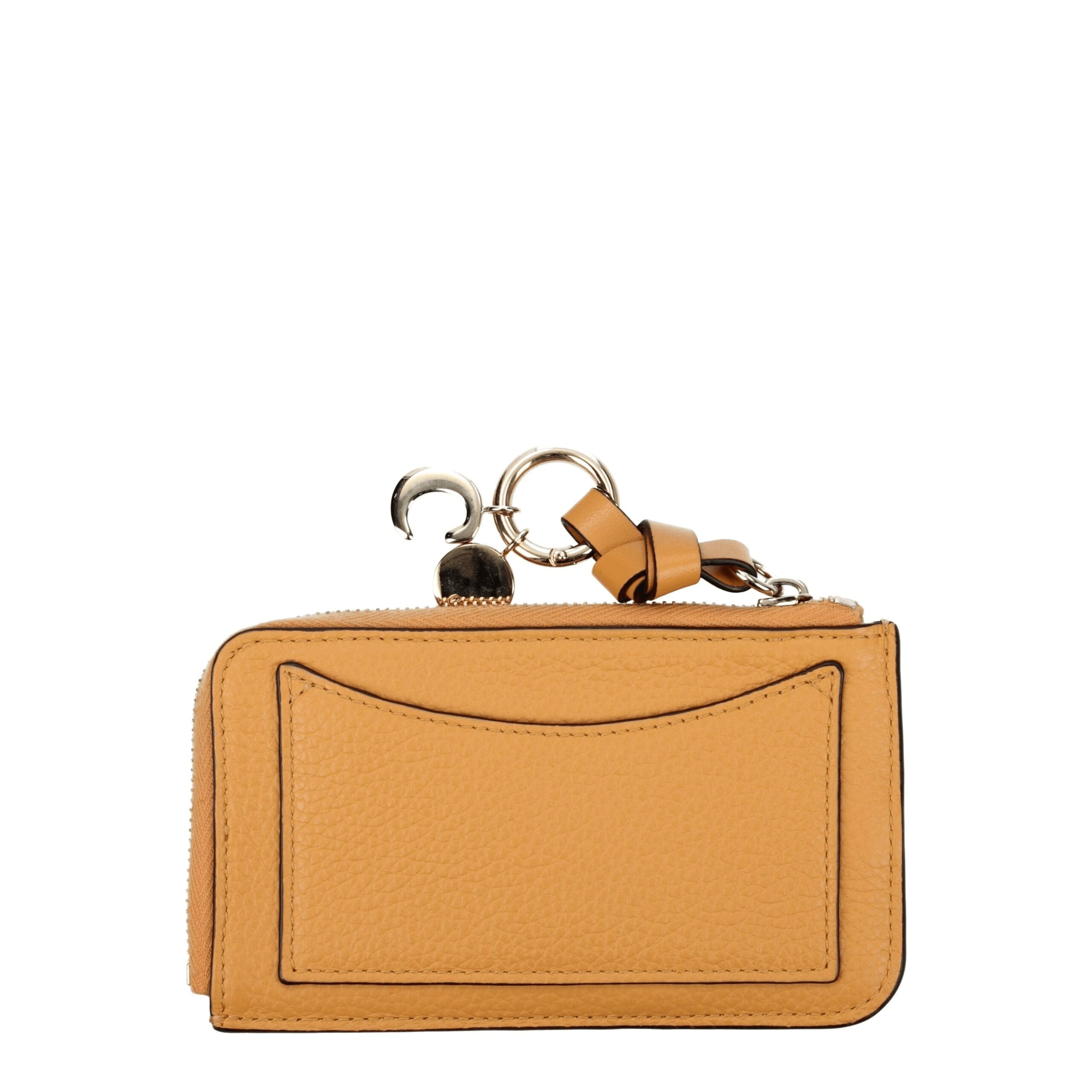 Orange Leather Wallets Chloé