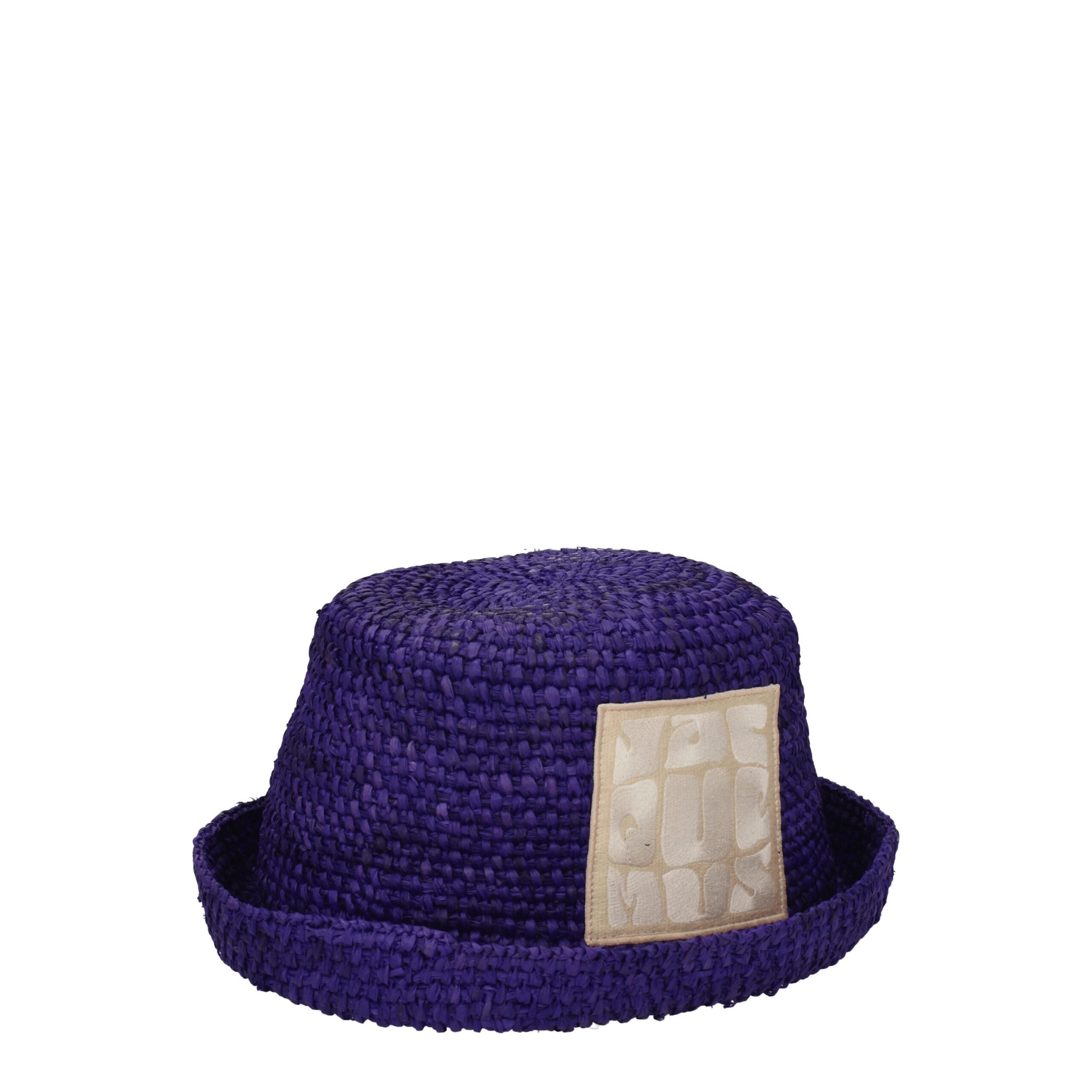 Purple Raffia Hats Jacquemus