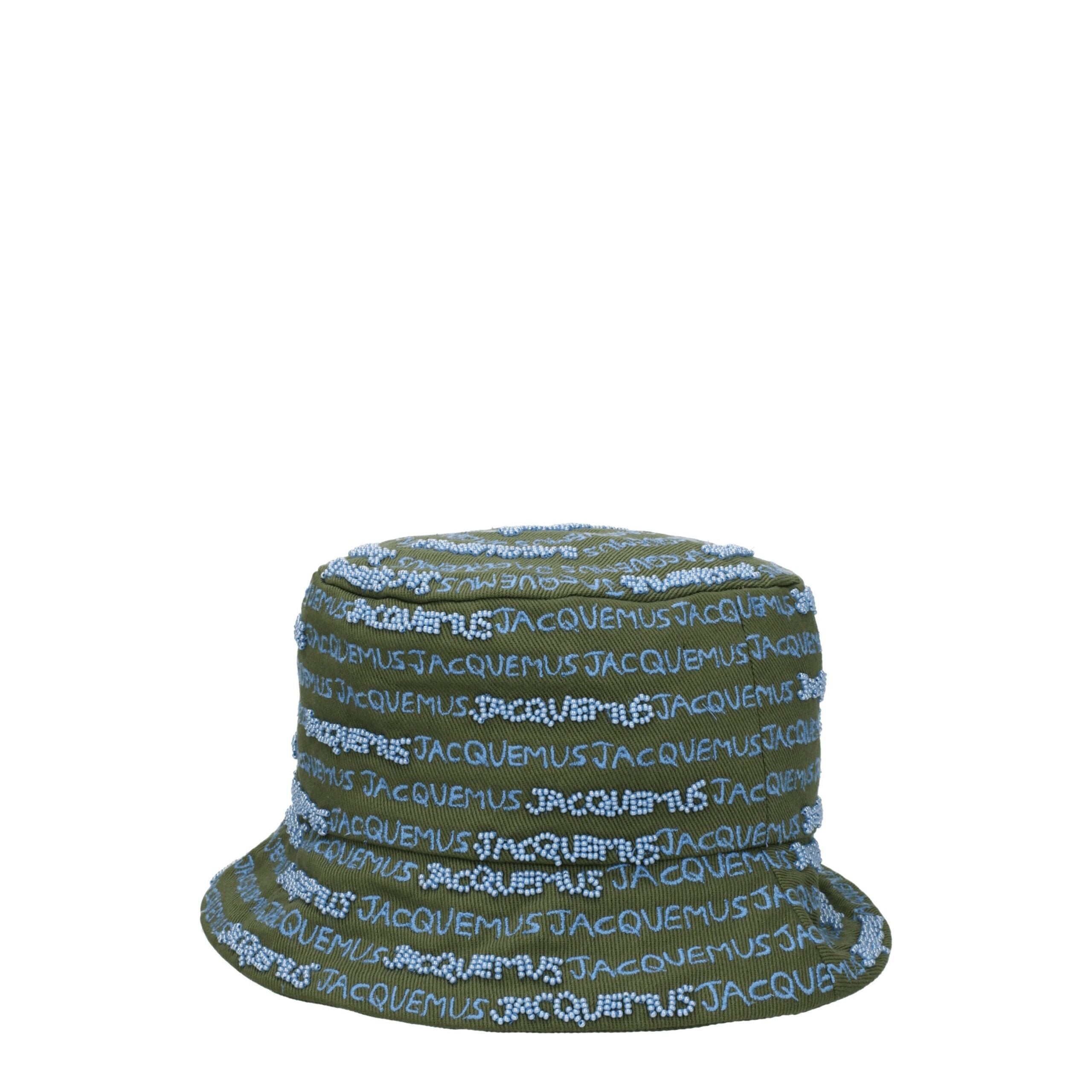 Green Cotton Bucket Hats Jacquemus
