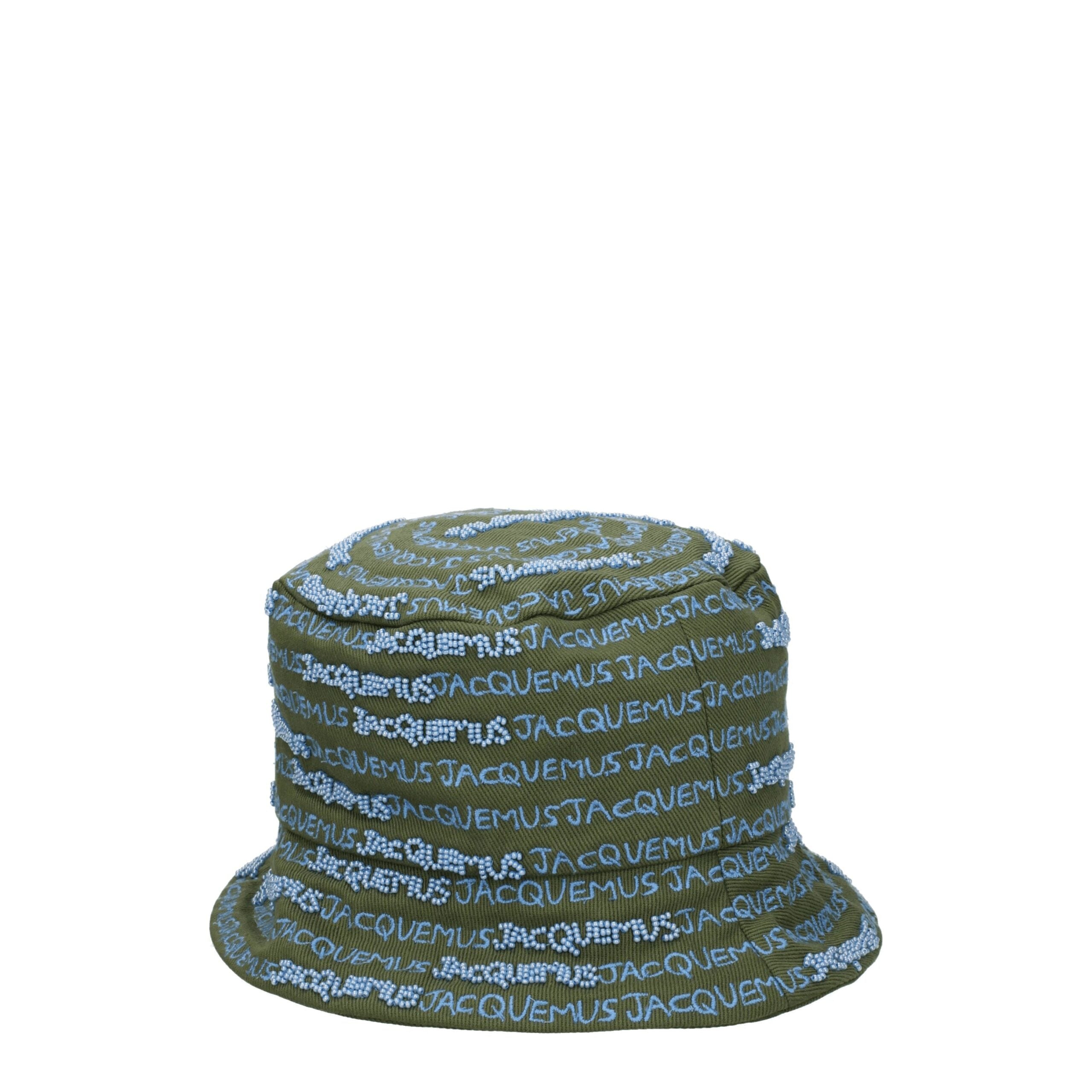 Green Cotton Bucket Hats Jacquemus