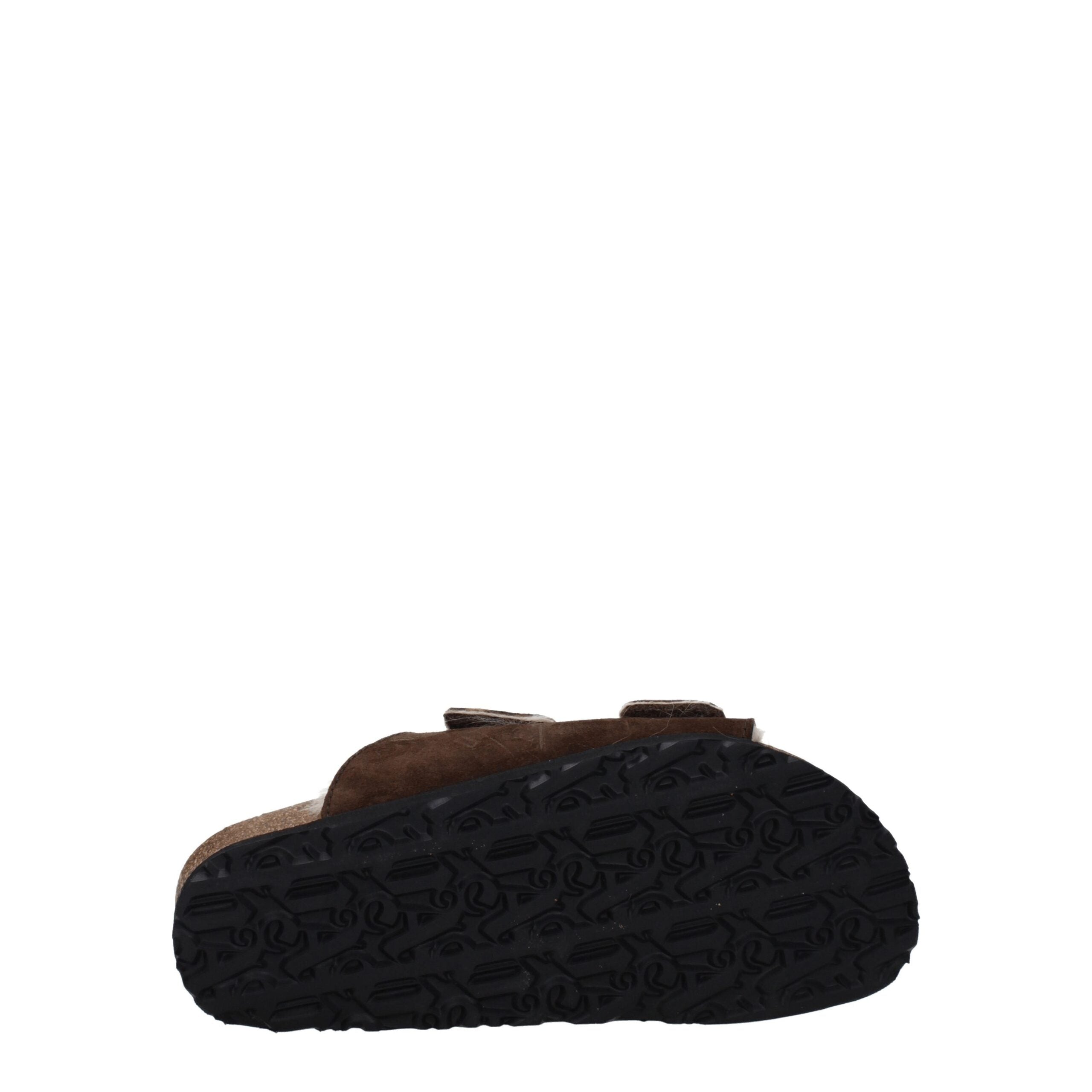 Brown Leather Slippers Sandals Palm Angels