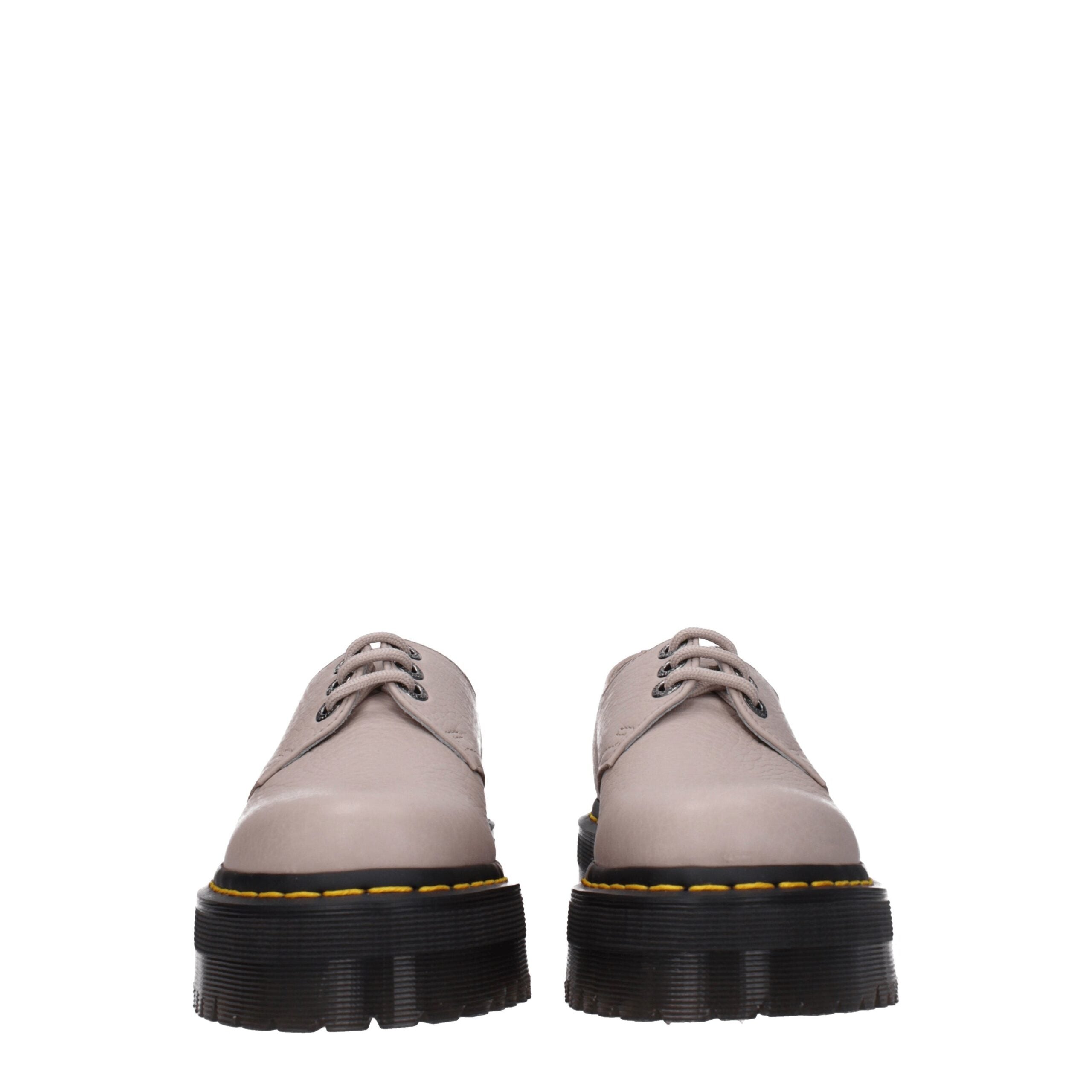 Gray Leather Oxfords And Derbies Dr. Martens