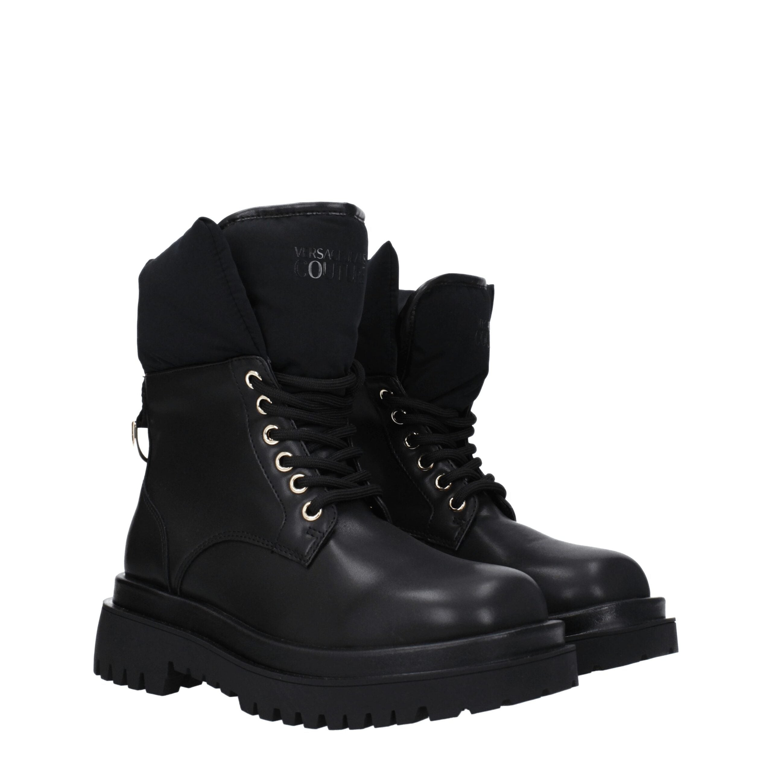 Black Polyethylene Ankle Boots Versace Jeans