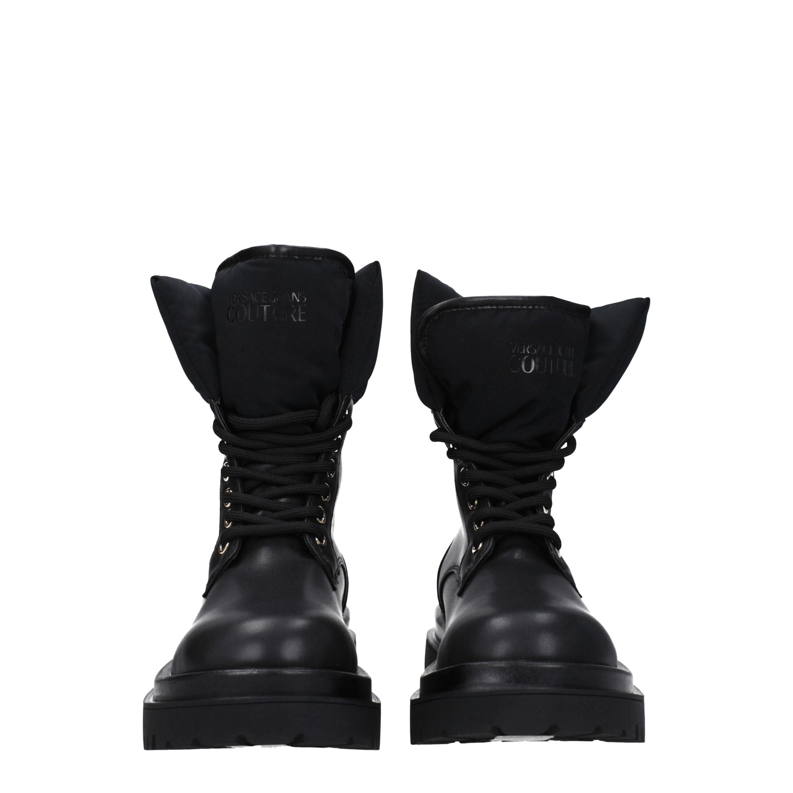 Black Polyethylene Ankle Boots Versace Jeans