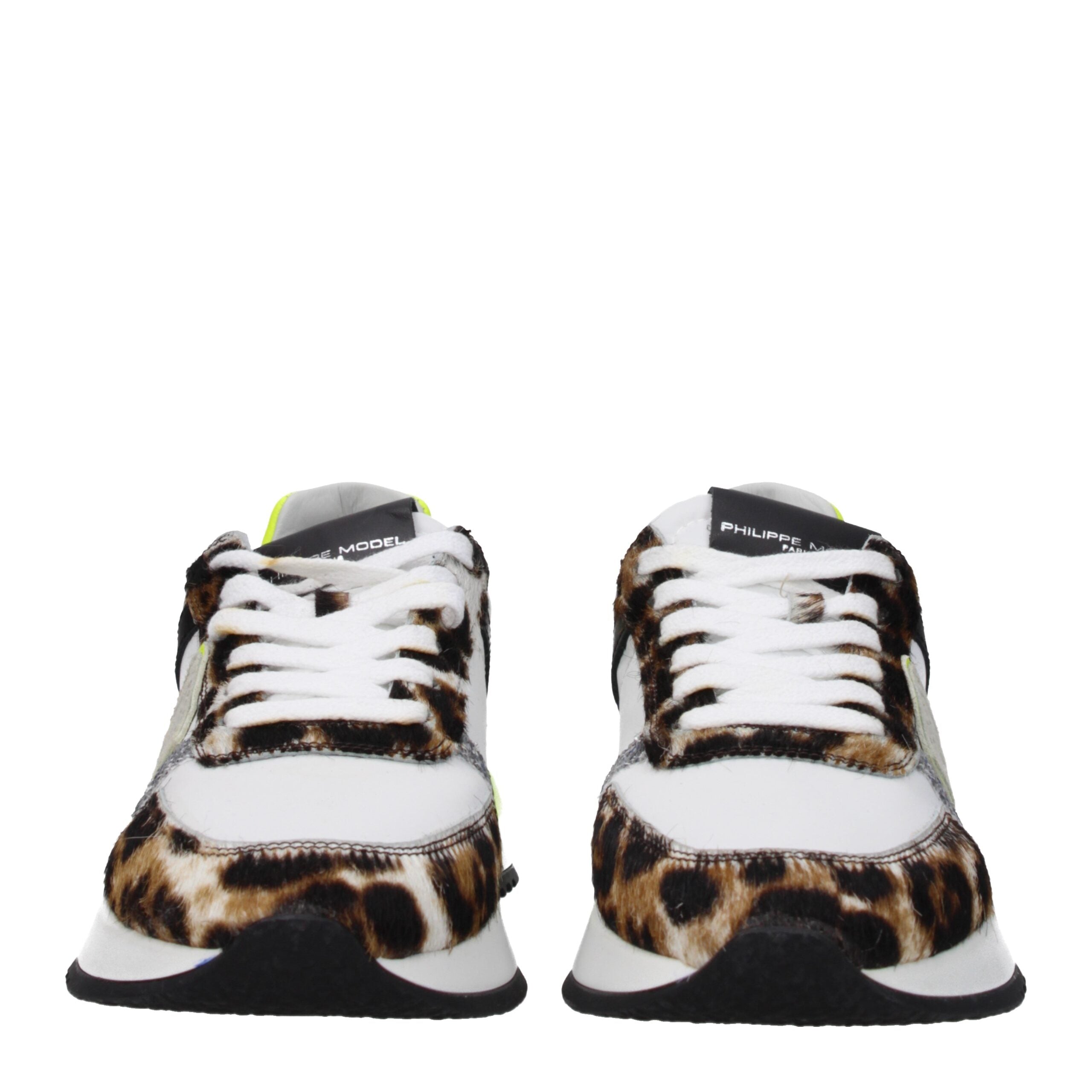 White Fabric Athletic Sneakers Philippe Model
