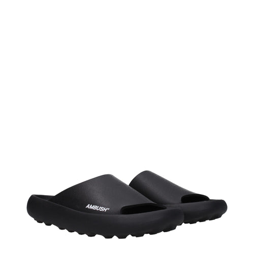 Black Cotton Slippers Sandals Ambush