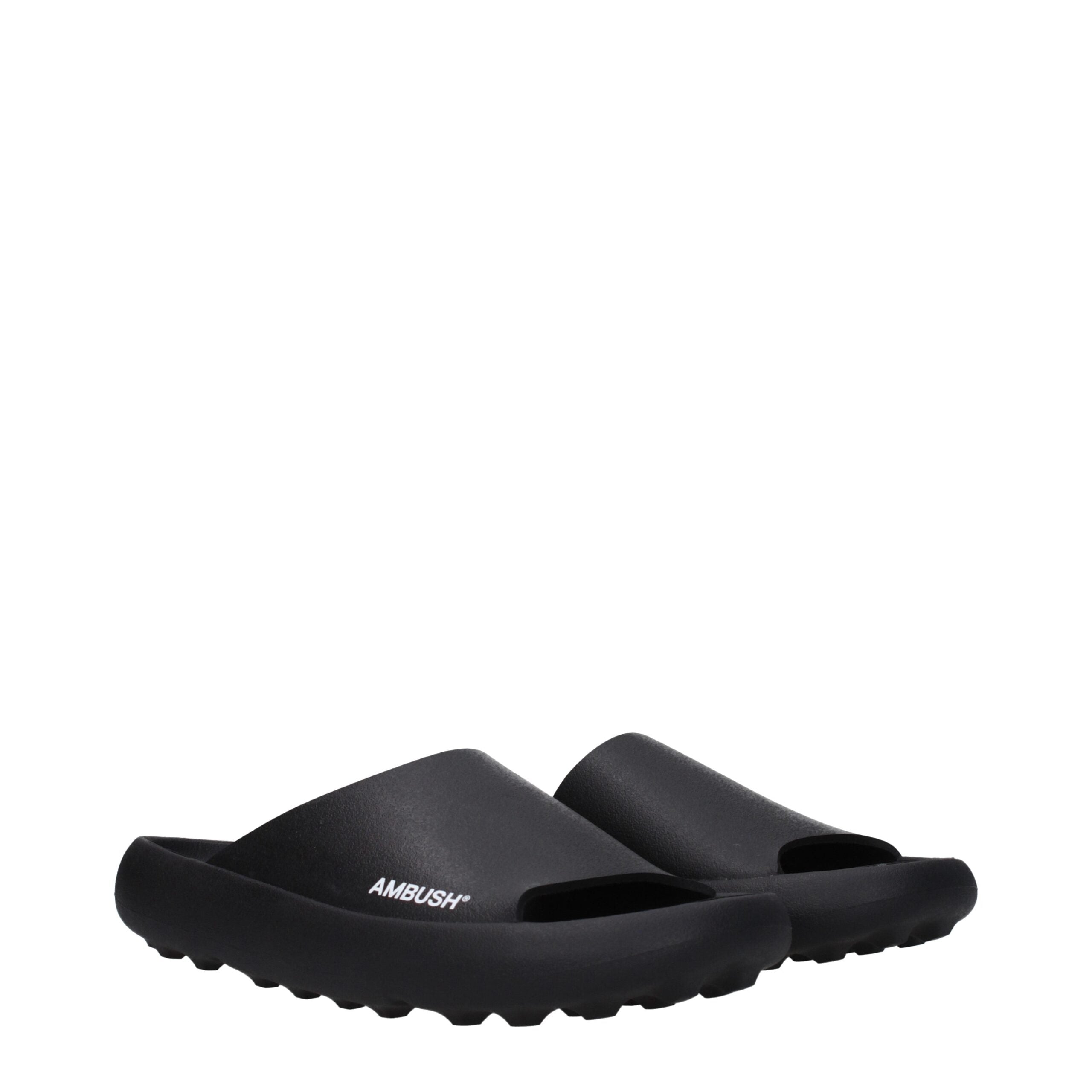Black Cotton Slippers Sandals Ambush