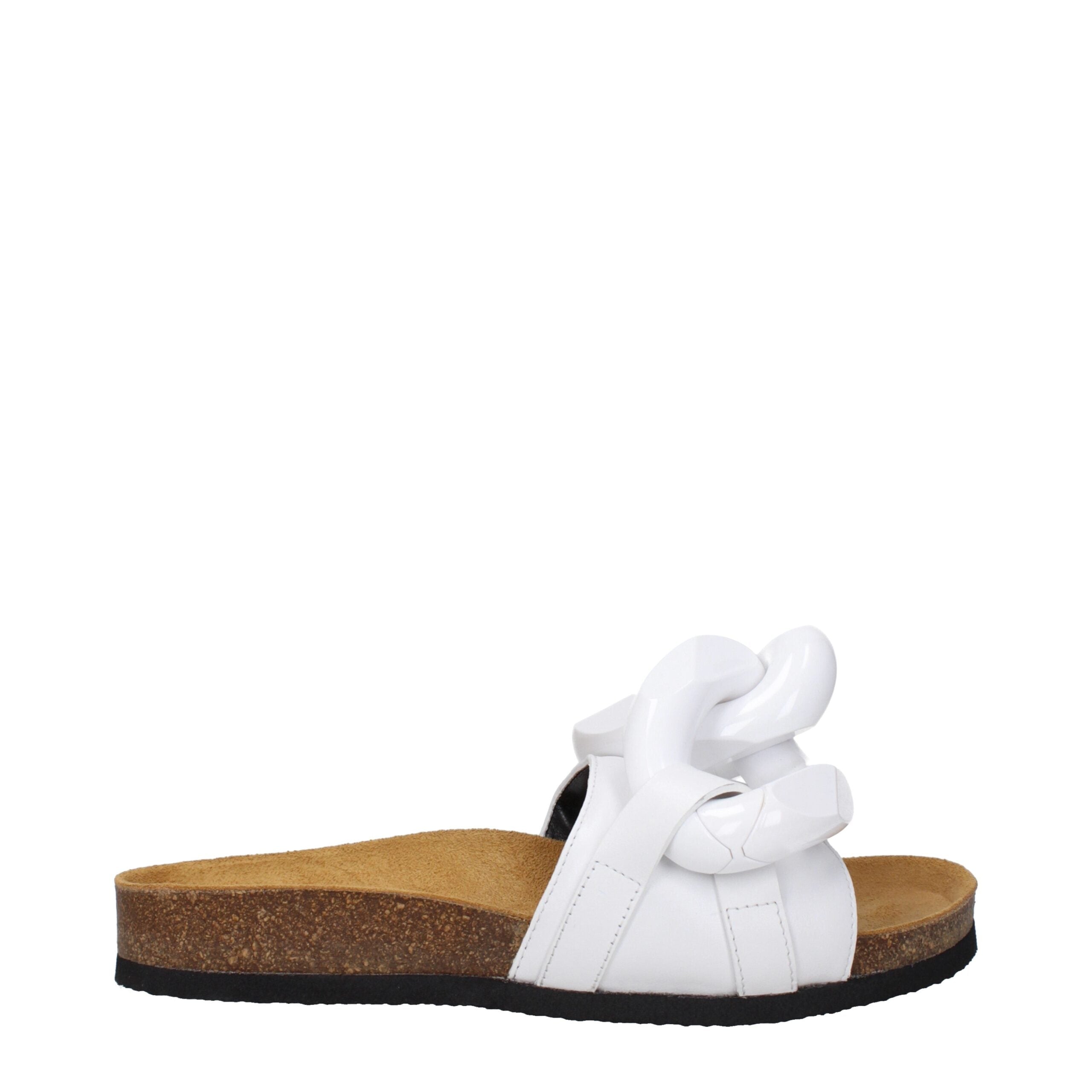 White Leather Slippers Sandals Jw Anderson