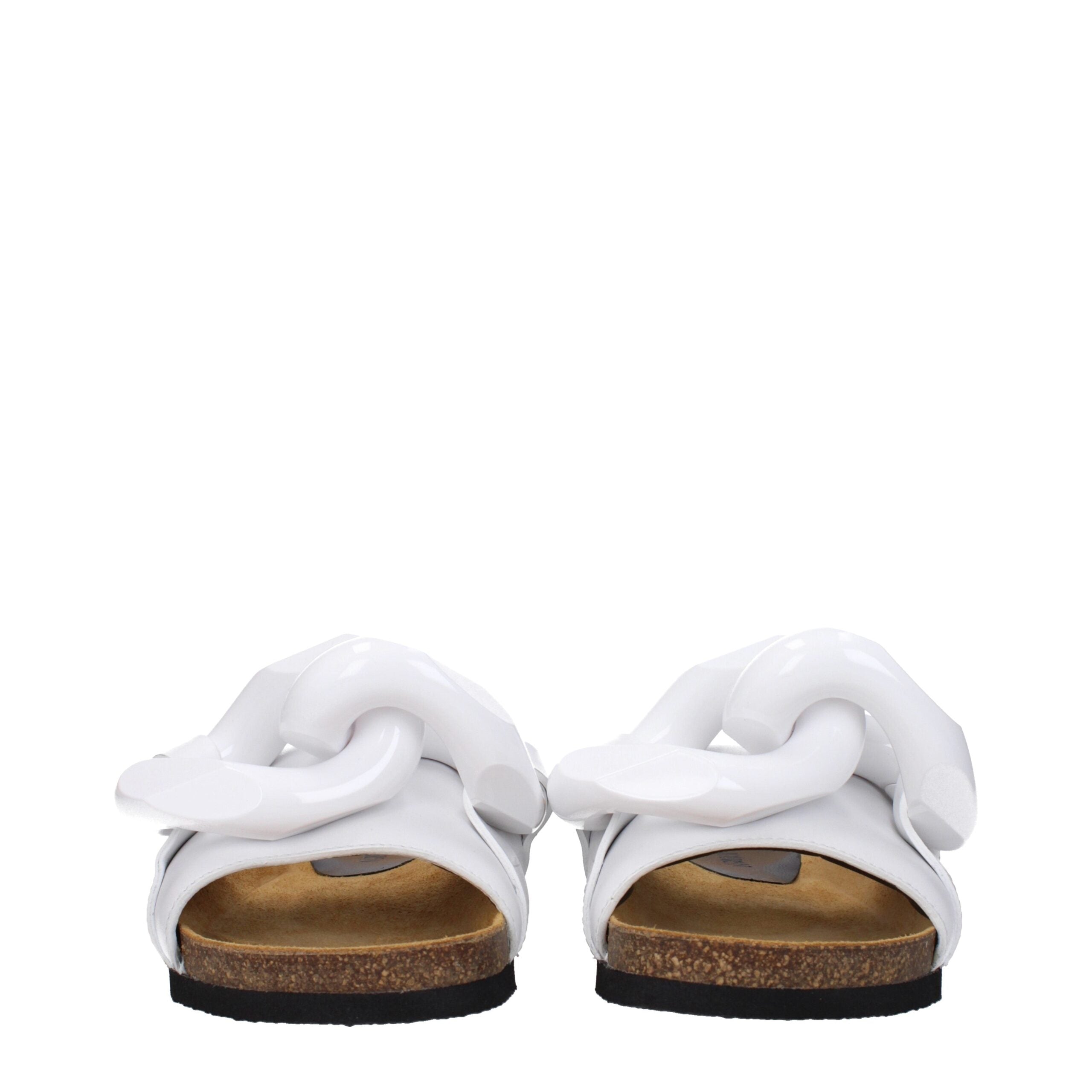 White Leather Slippers Sandals Jw Anderson