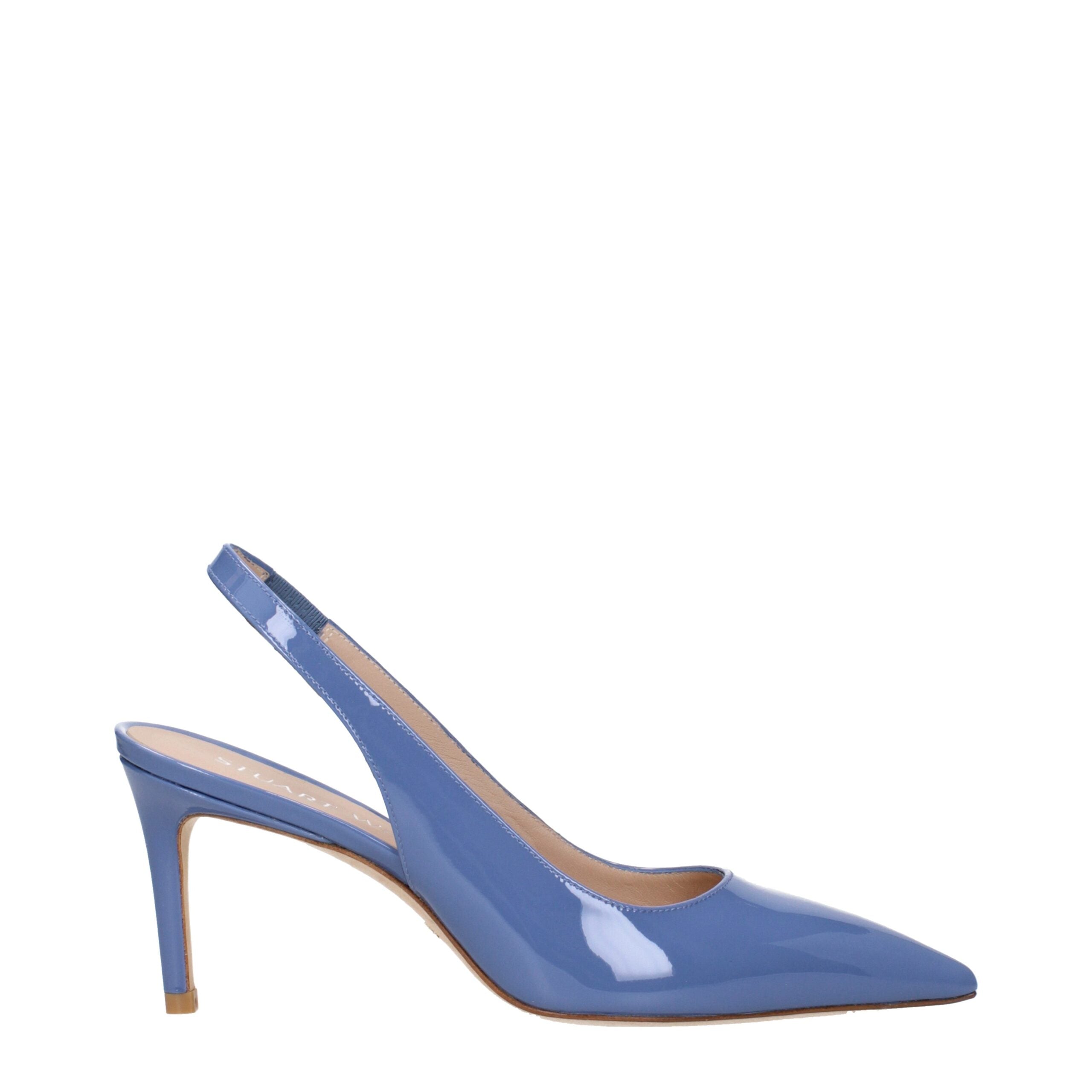 Light Blue Leather High Heel Pumps Stuart Weitzman