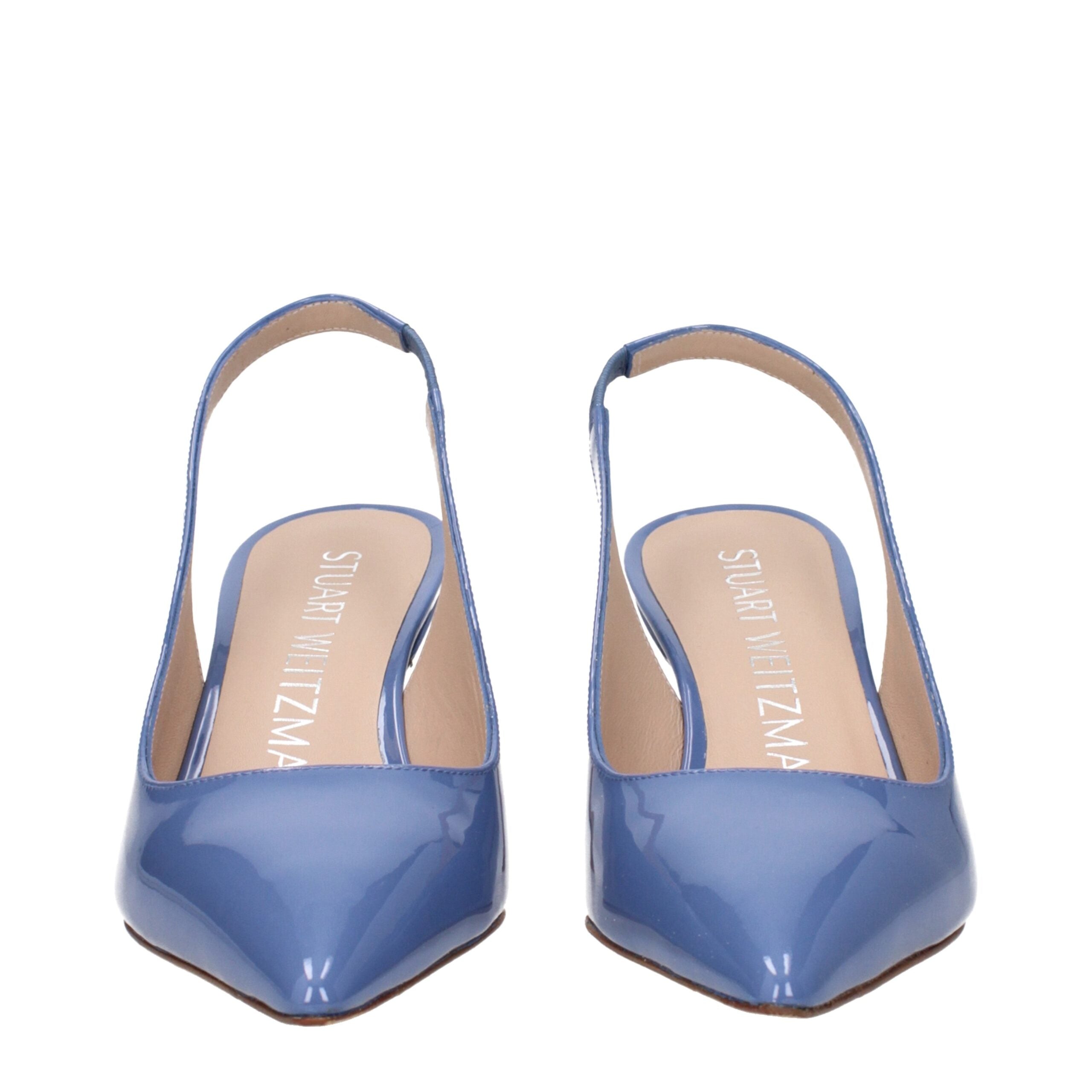 Light Blue Leather High Heel Pumps Stuart Weitzman