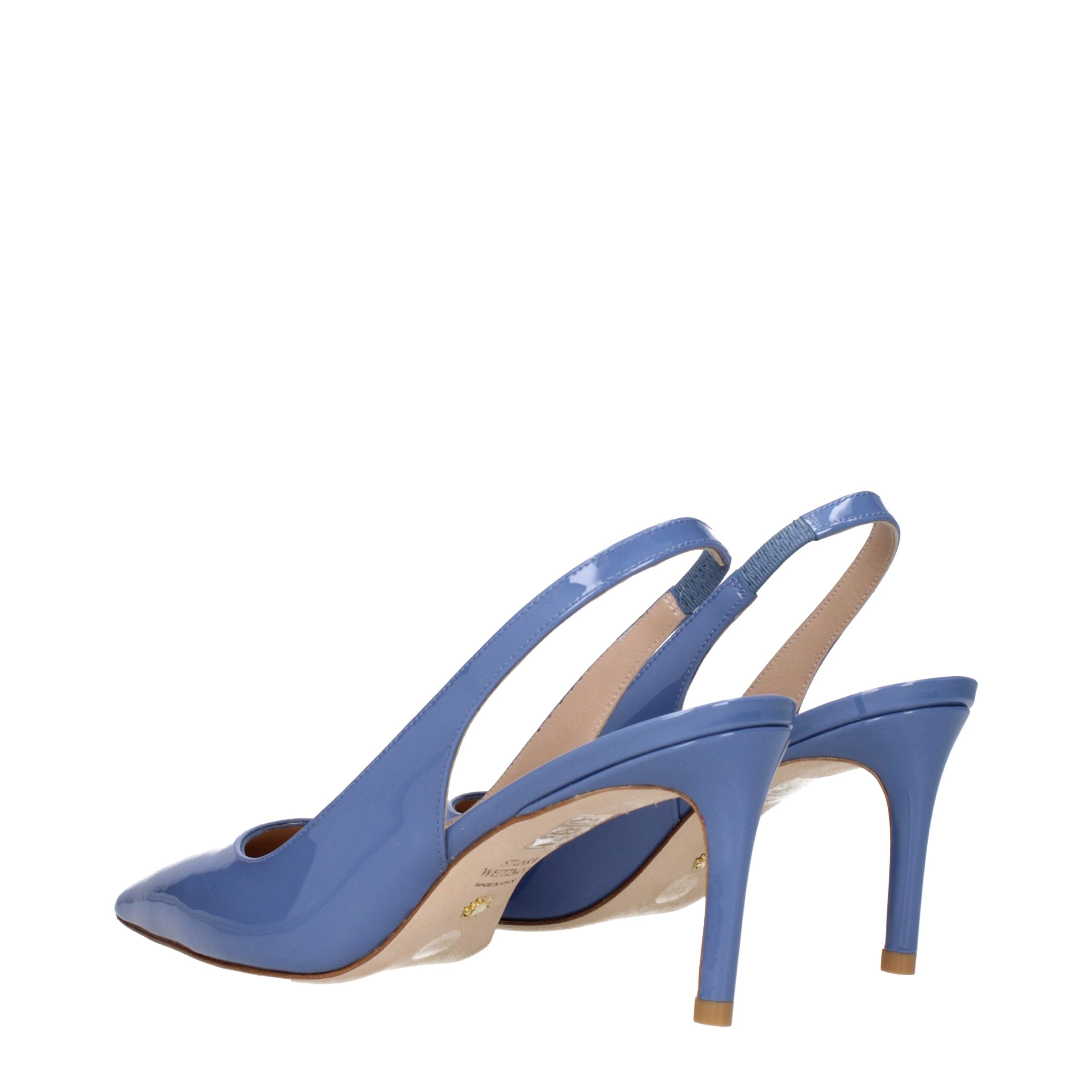 Light Blue Leather High Heel Pumps Stuart Weitzman