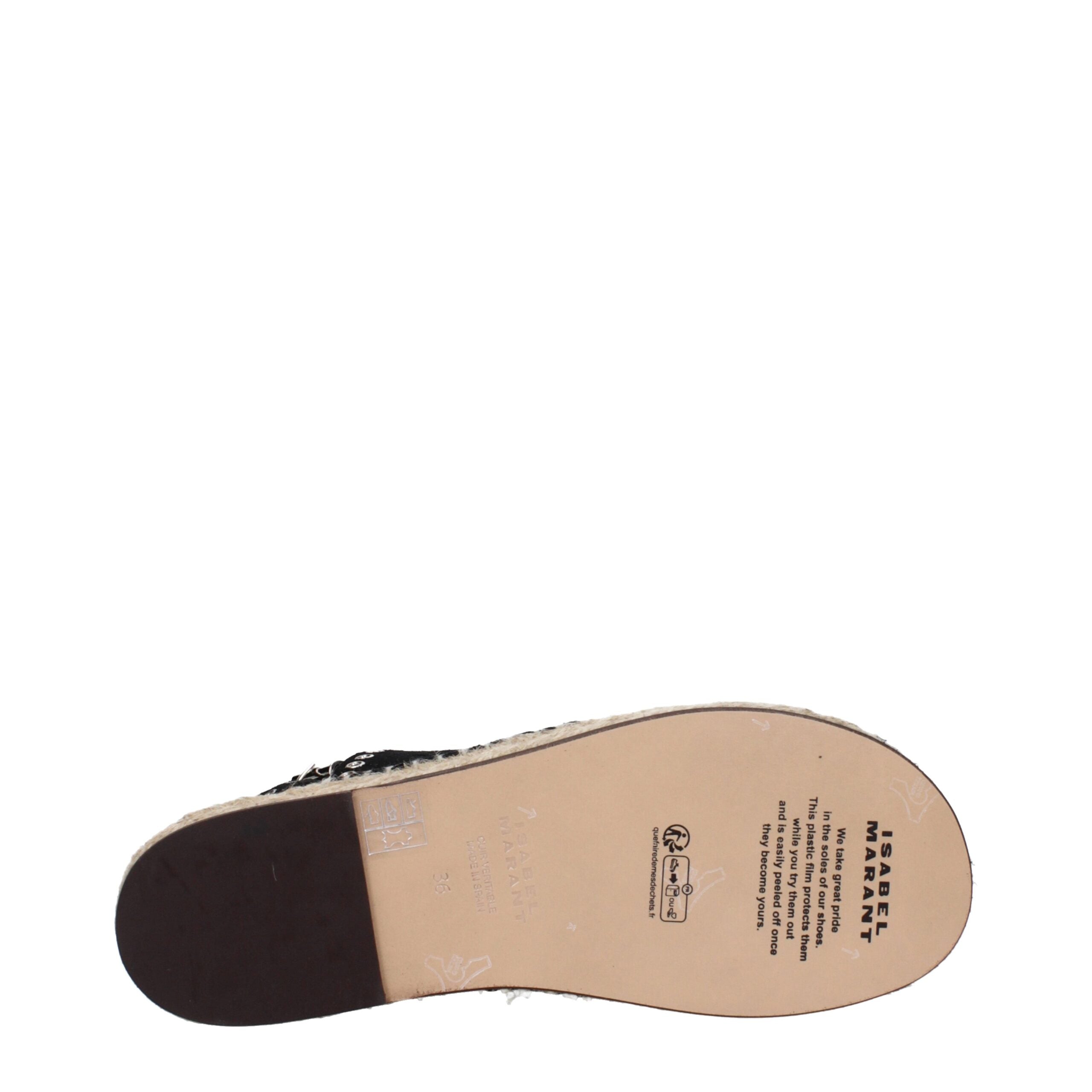 Black Leather Flat Sandals Isabel Marant