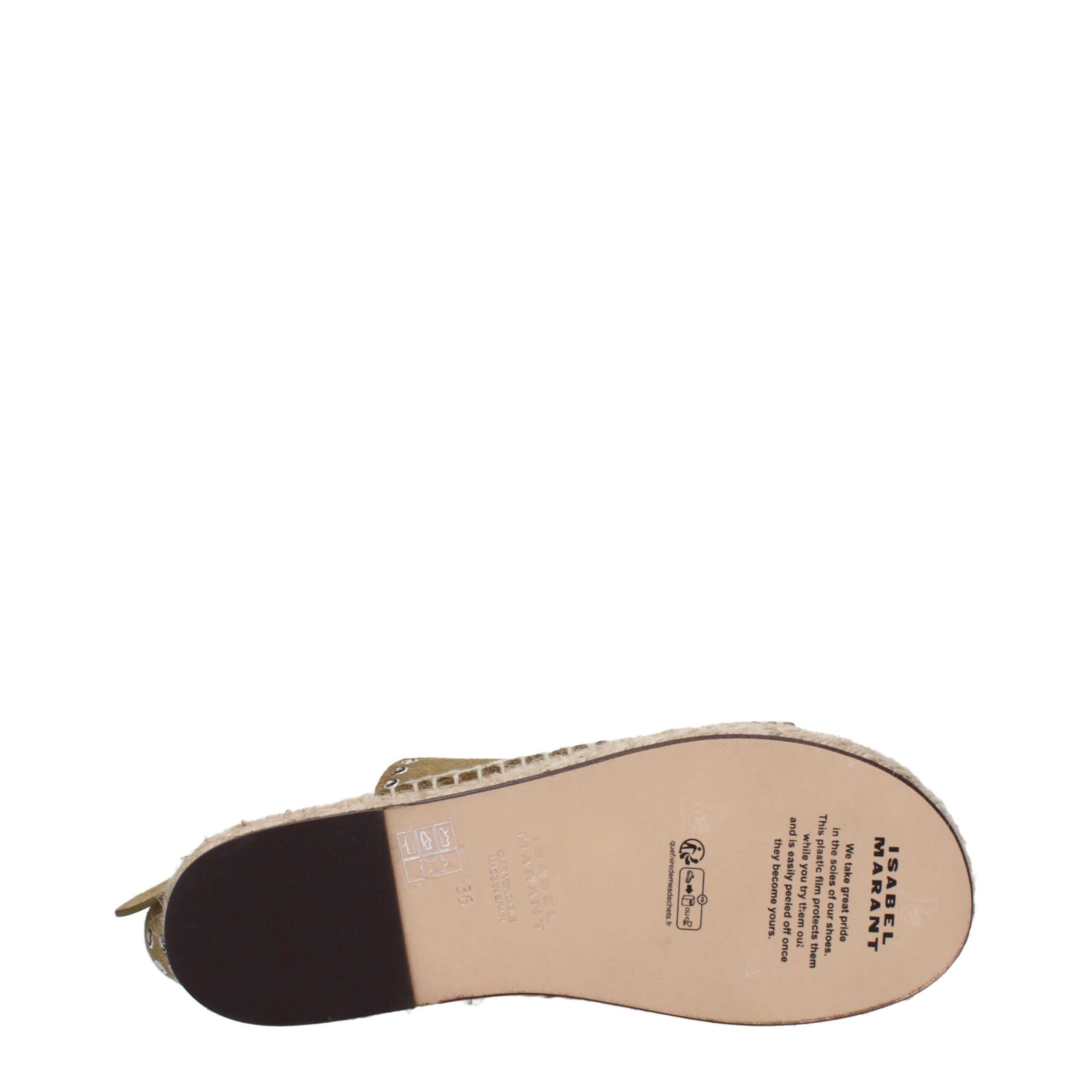 Green Leather Flat Sandals Isabel Marant
