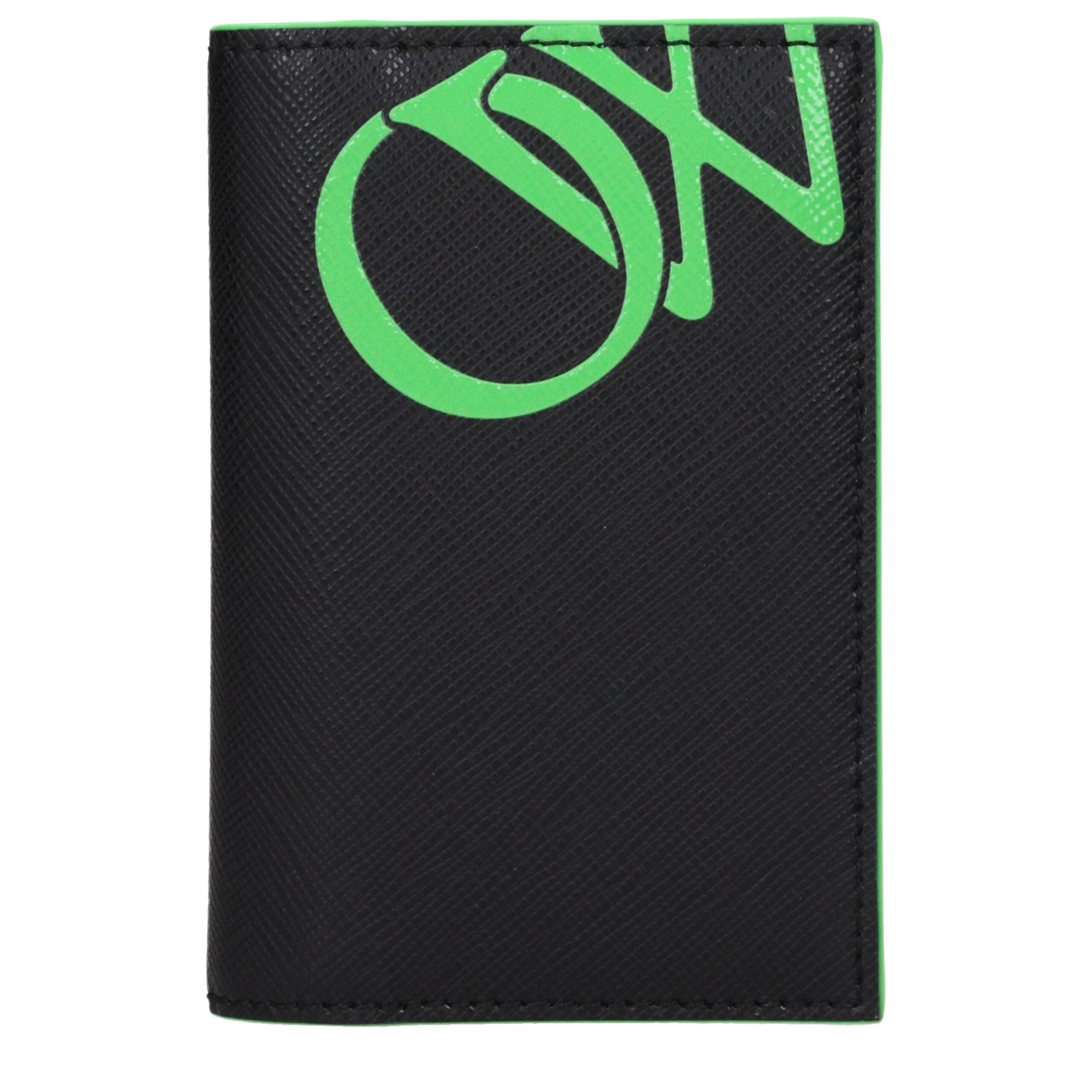 Black Leather Cardholders Off-White