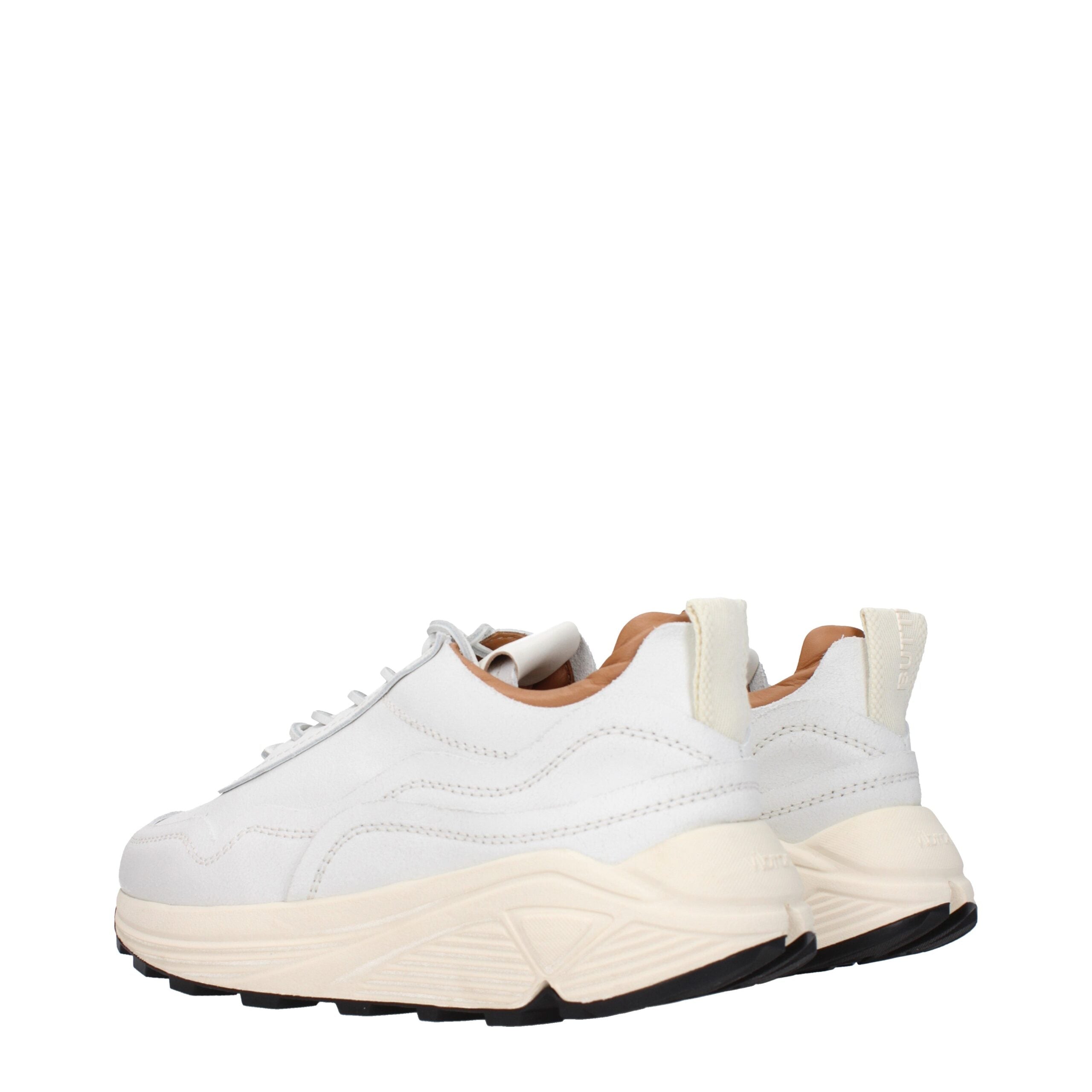 White Leather Chunky Sneakers Buttero