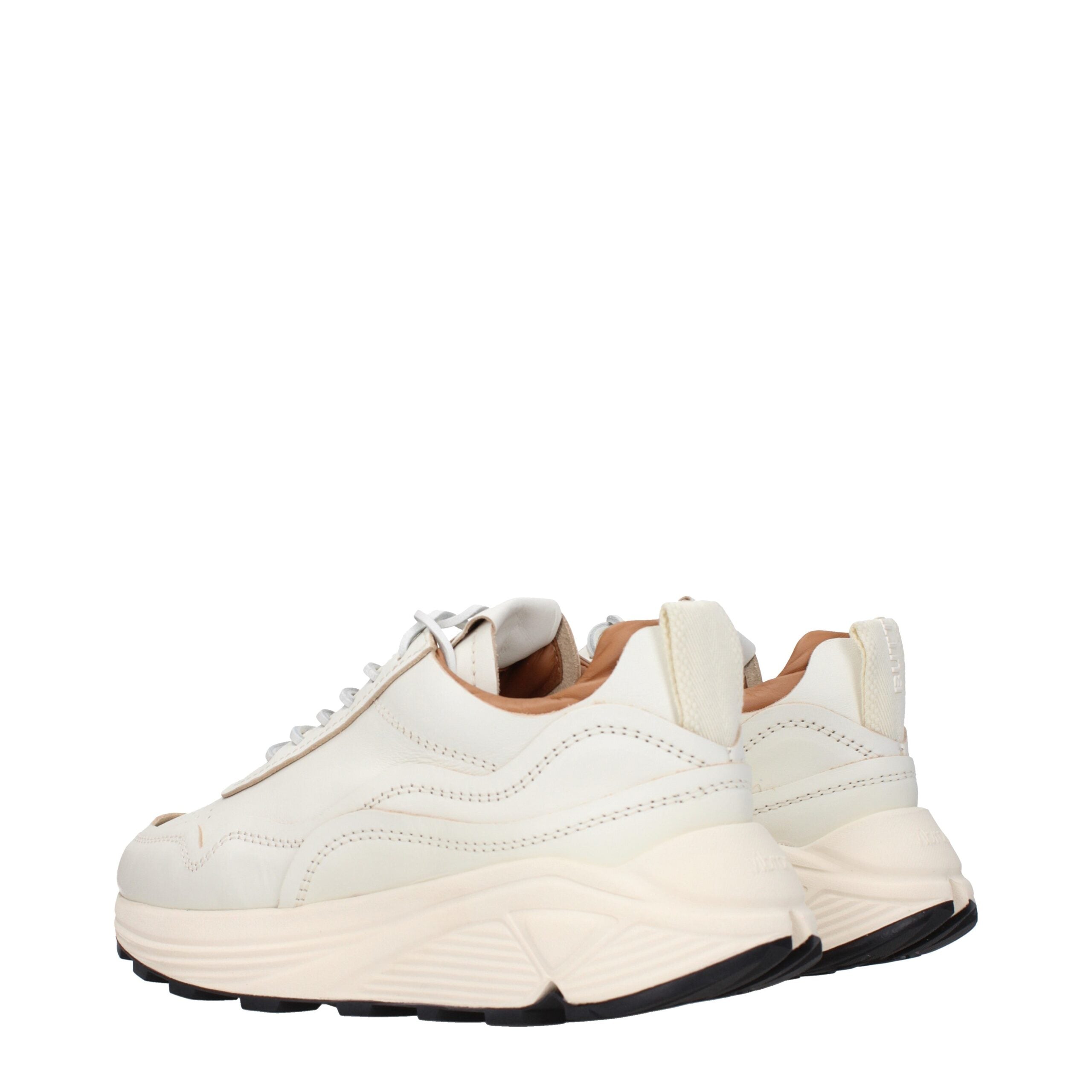 White Leather Low Tops Buttero