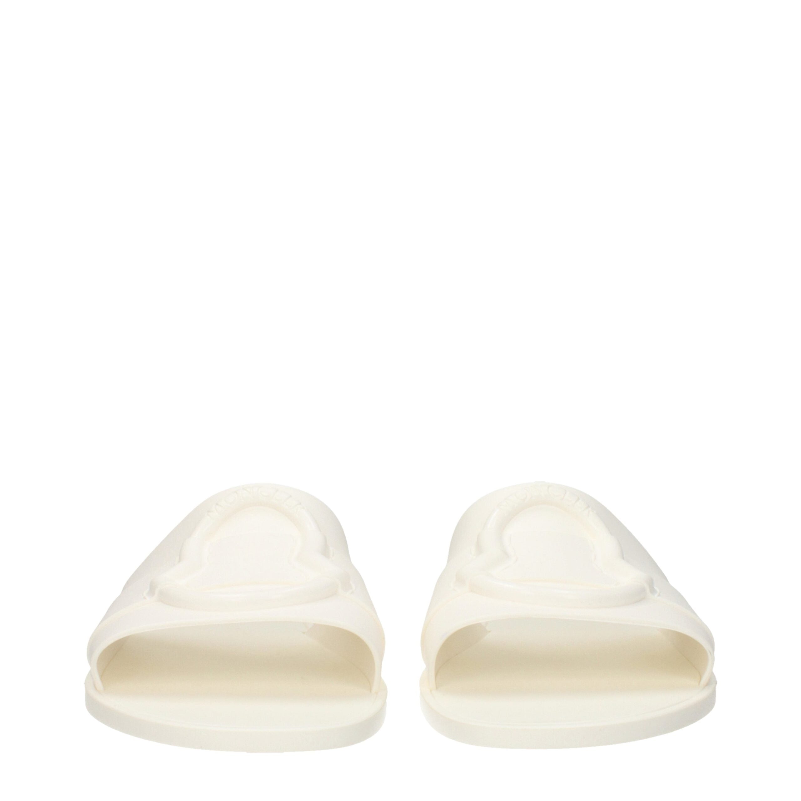White Cotton Slippers Sandals Moncler