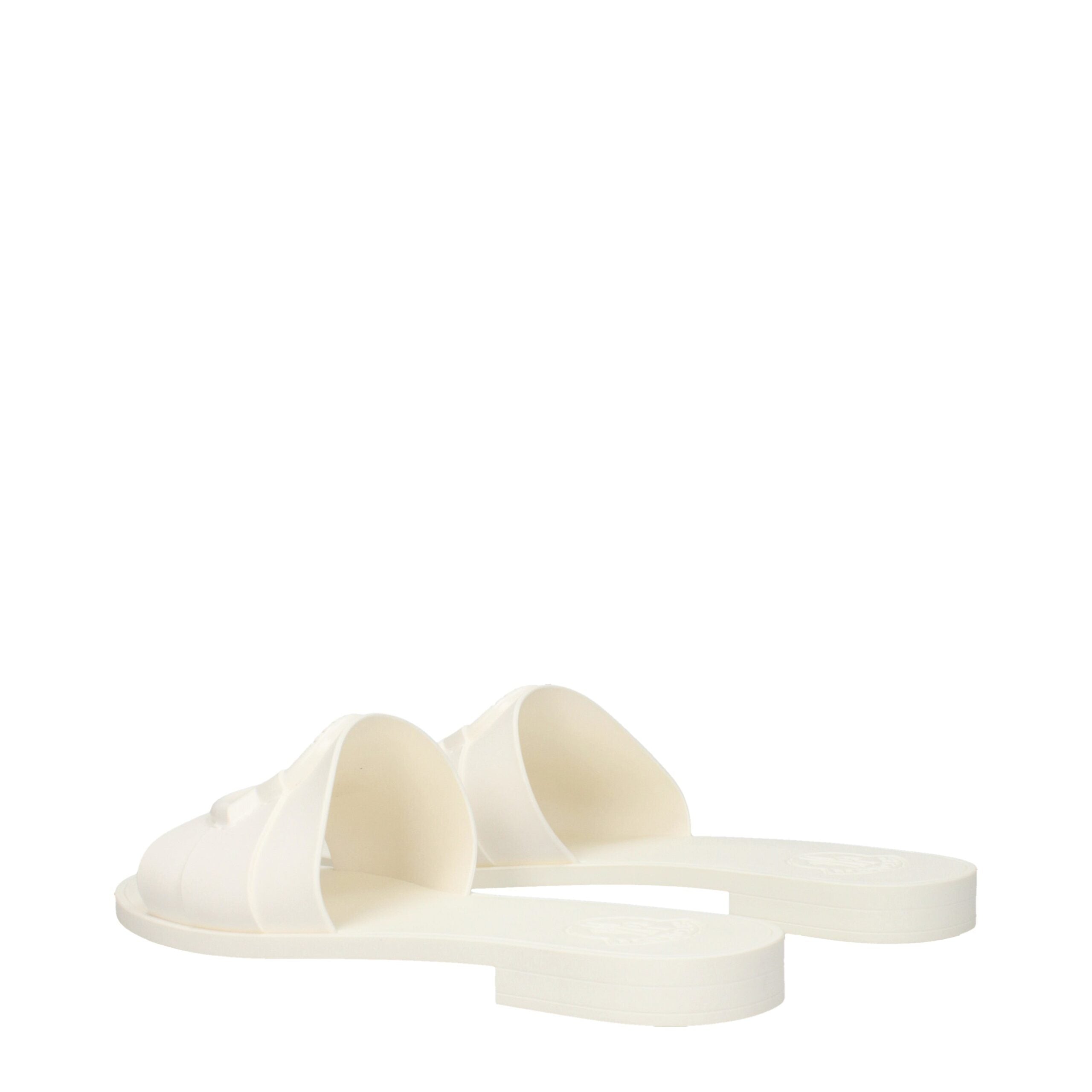 White Cotton Slippers Sandals Moncler