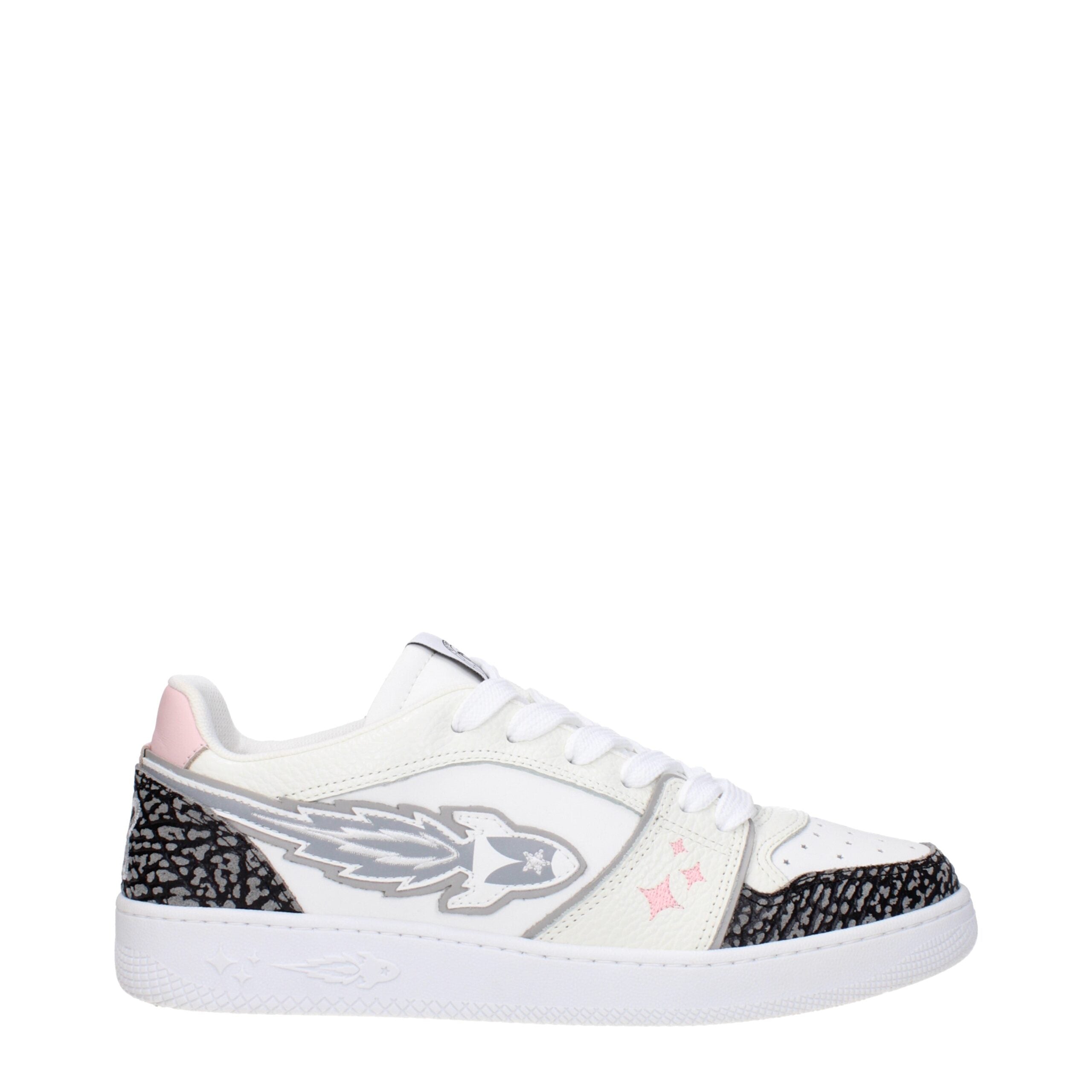 White Leather Athletic Sneakers Enterprise Japan