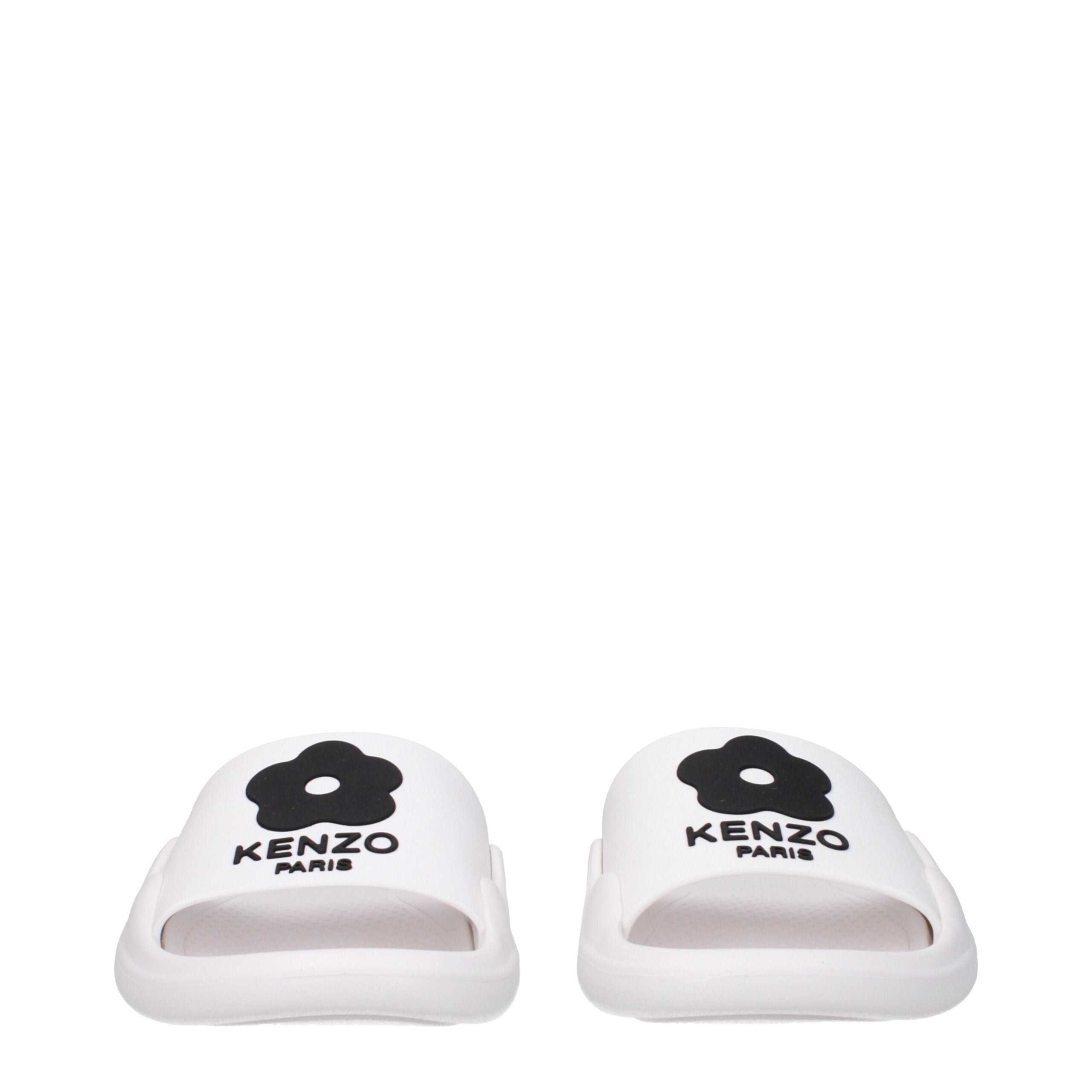 White Cotton Slippers Sandals Kenzo