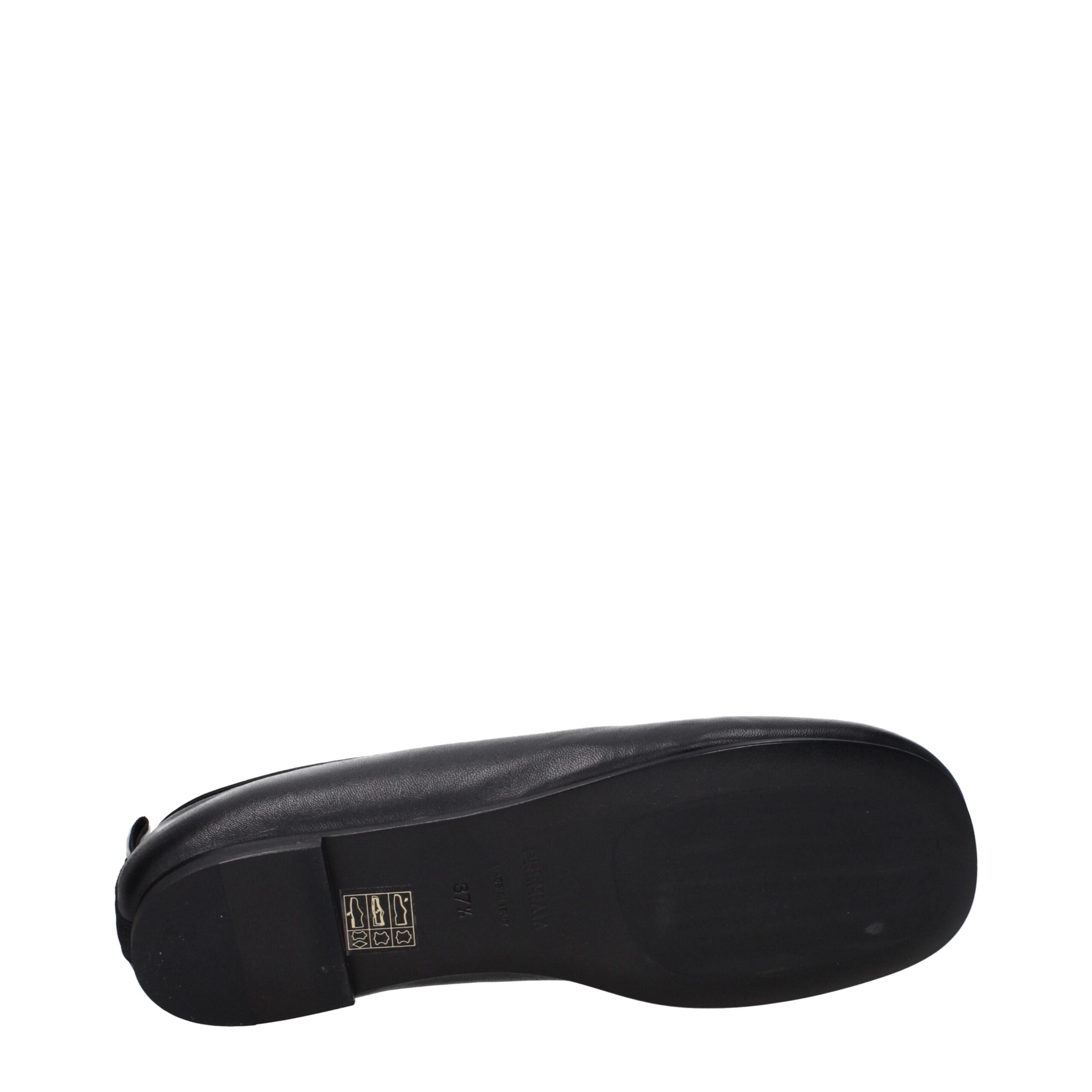 Black Leather Slip-On Loafers Premiata