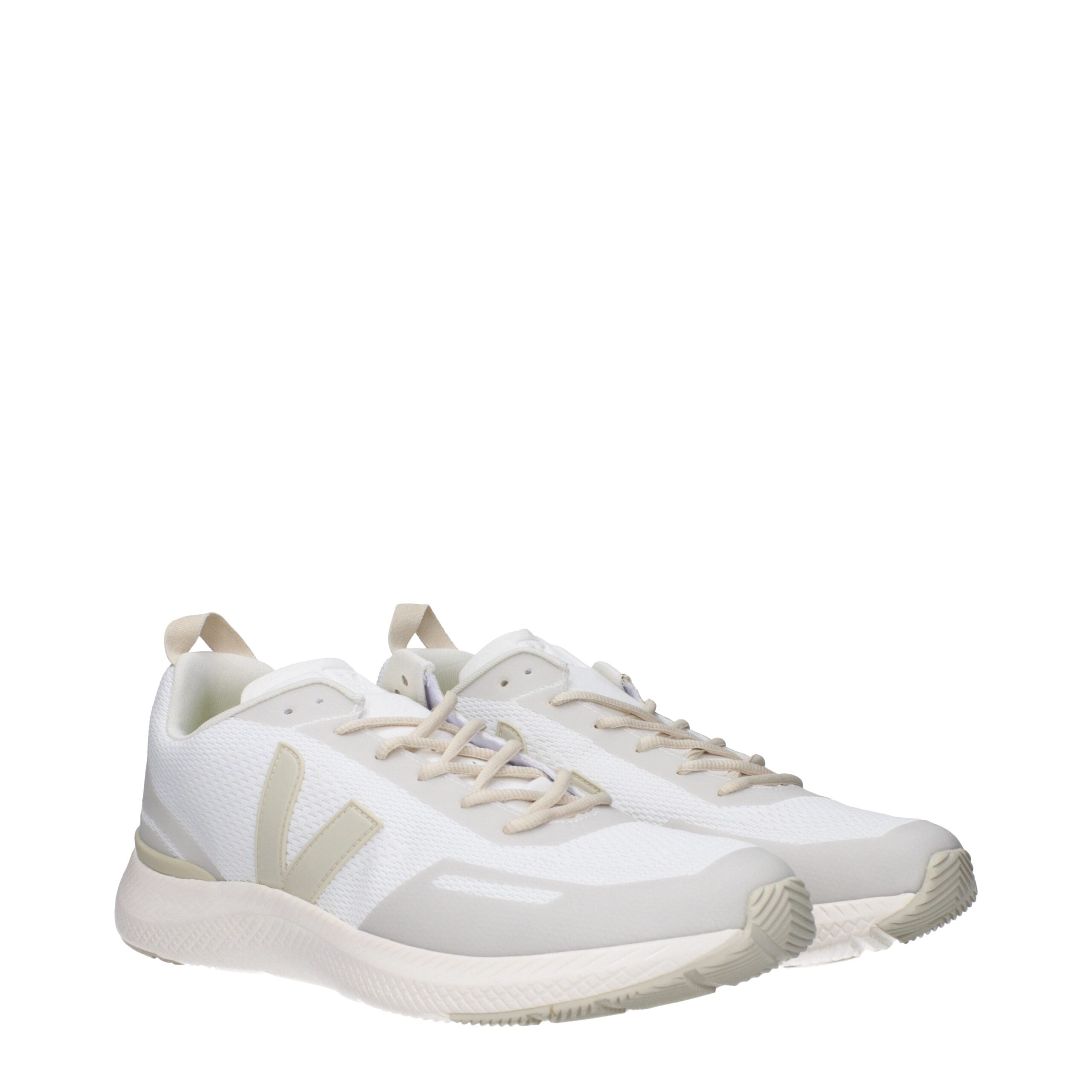 White Fabric Athletic Sneakers Veja