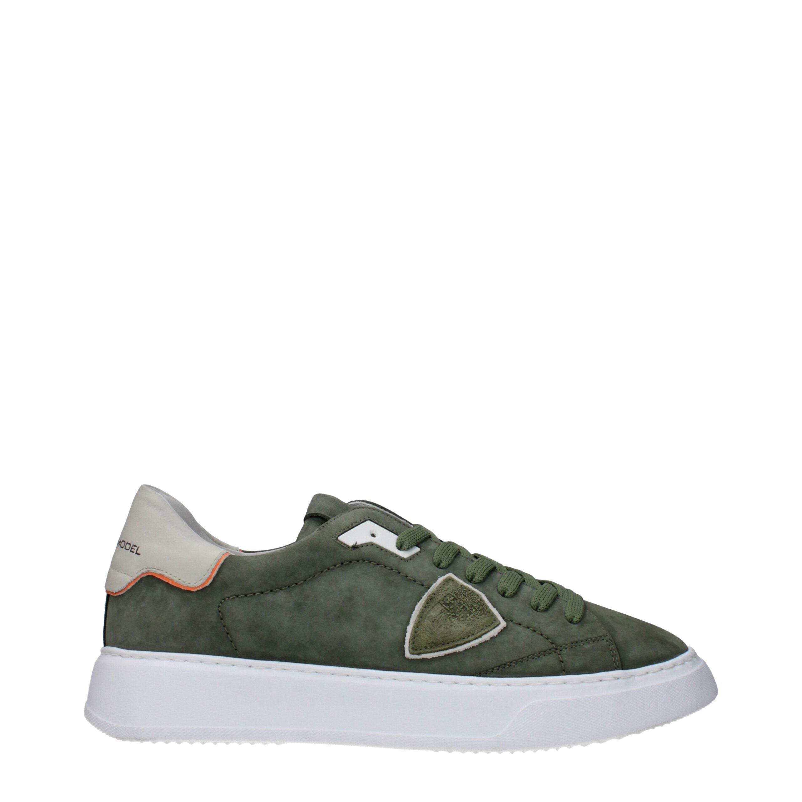 Green Leather Low Tops Philippe Model