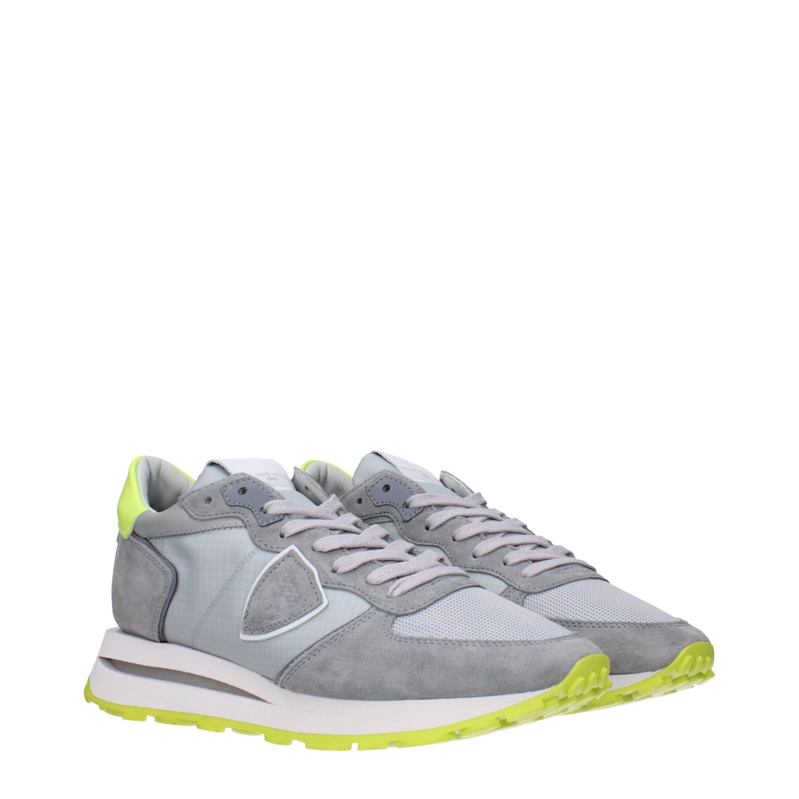Gray Fabric Athletic Sneakers Philippe Model