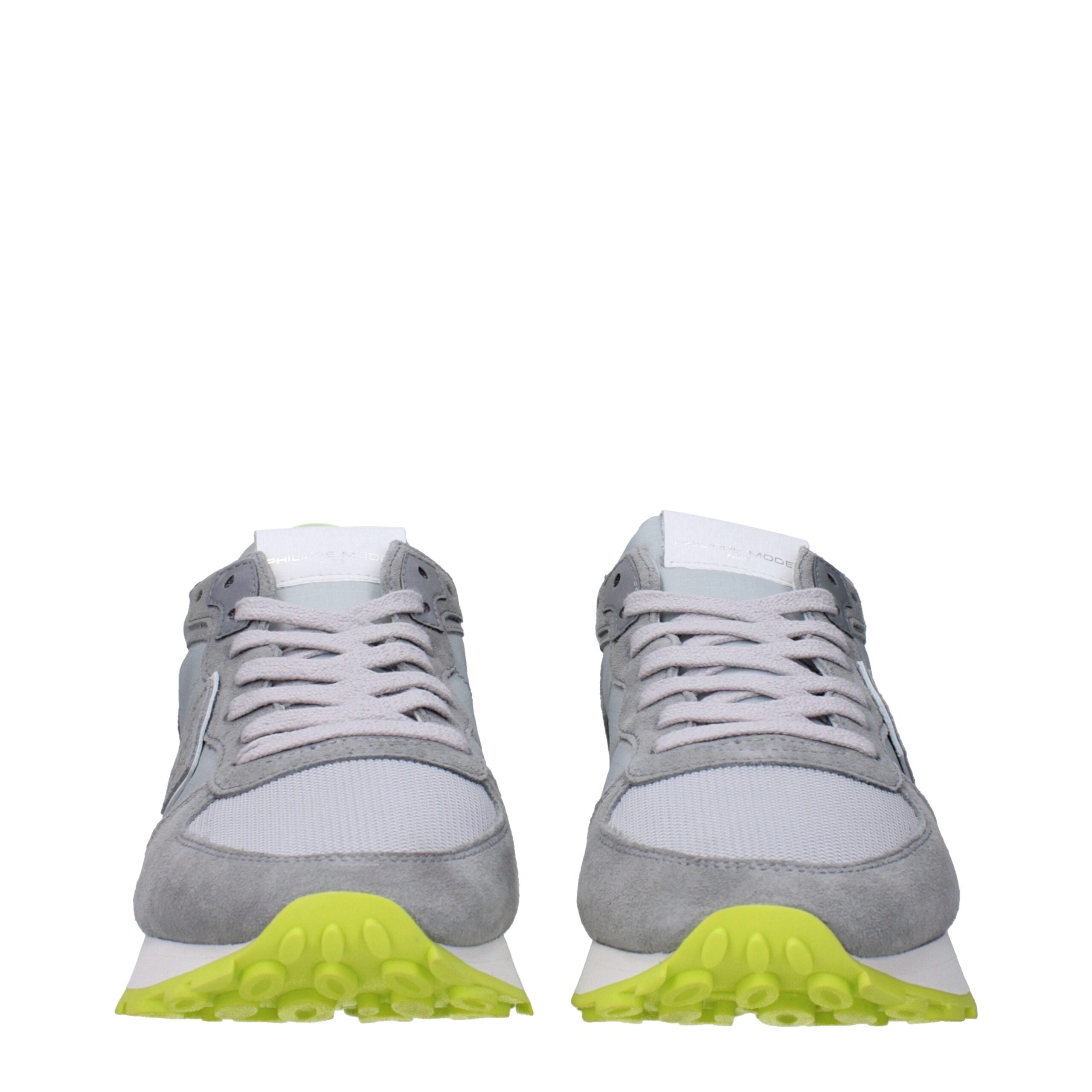 Gray Fabric Athletic Sneakers Philippe Model