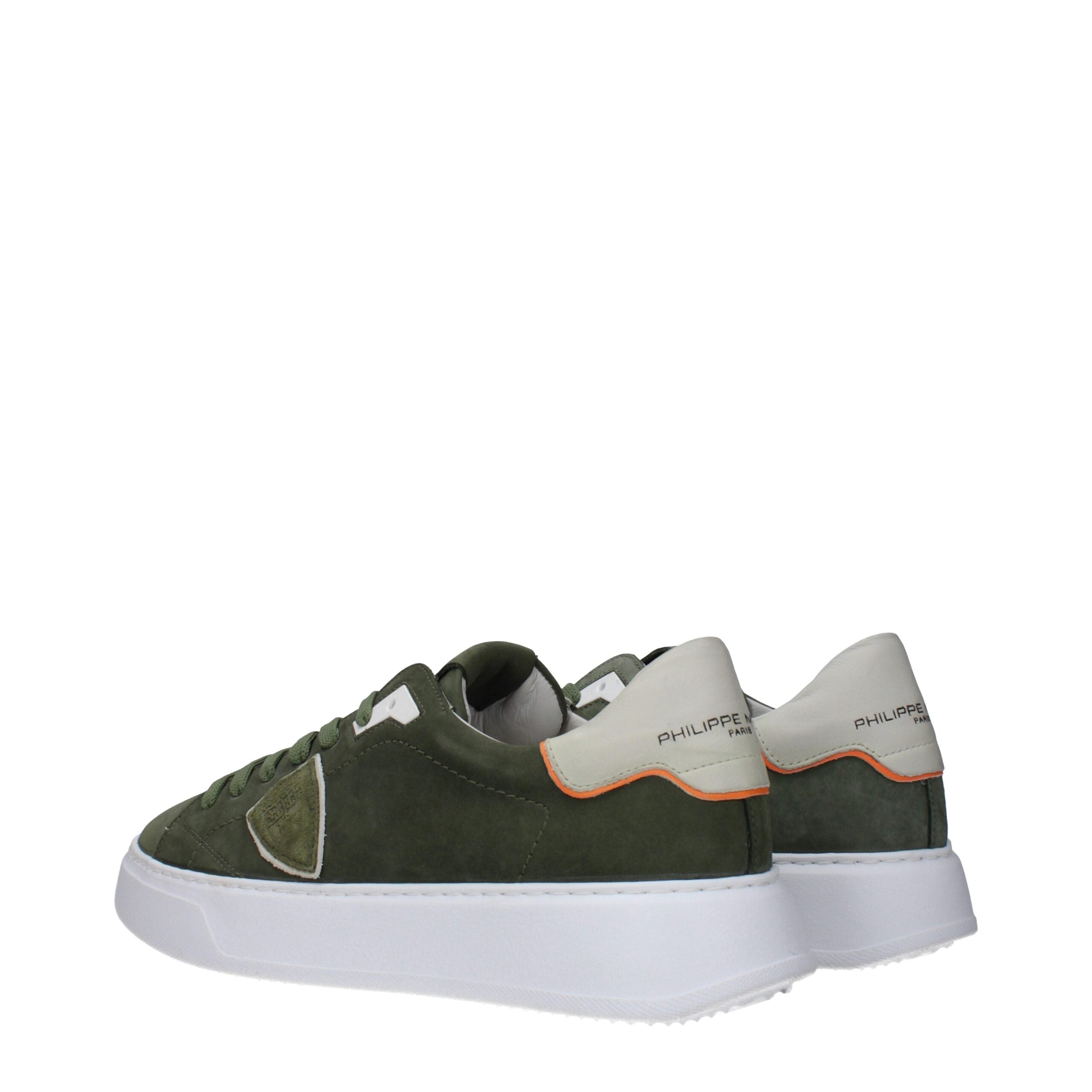 Green Leather Low Tops Philippe Model