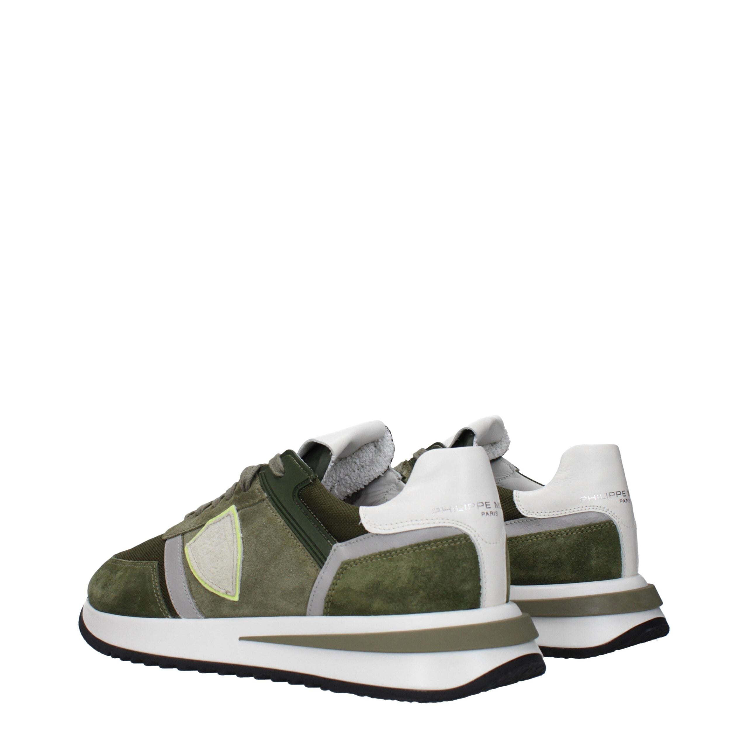 Green Leather Athletic Sneakers Philippe Model