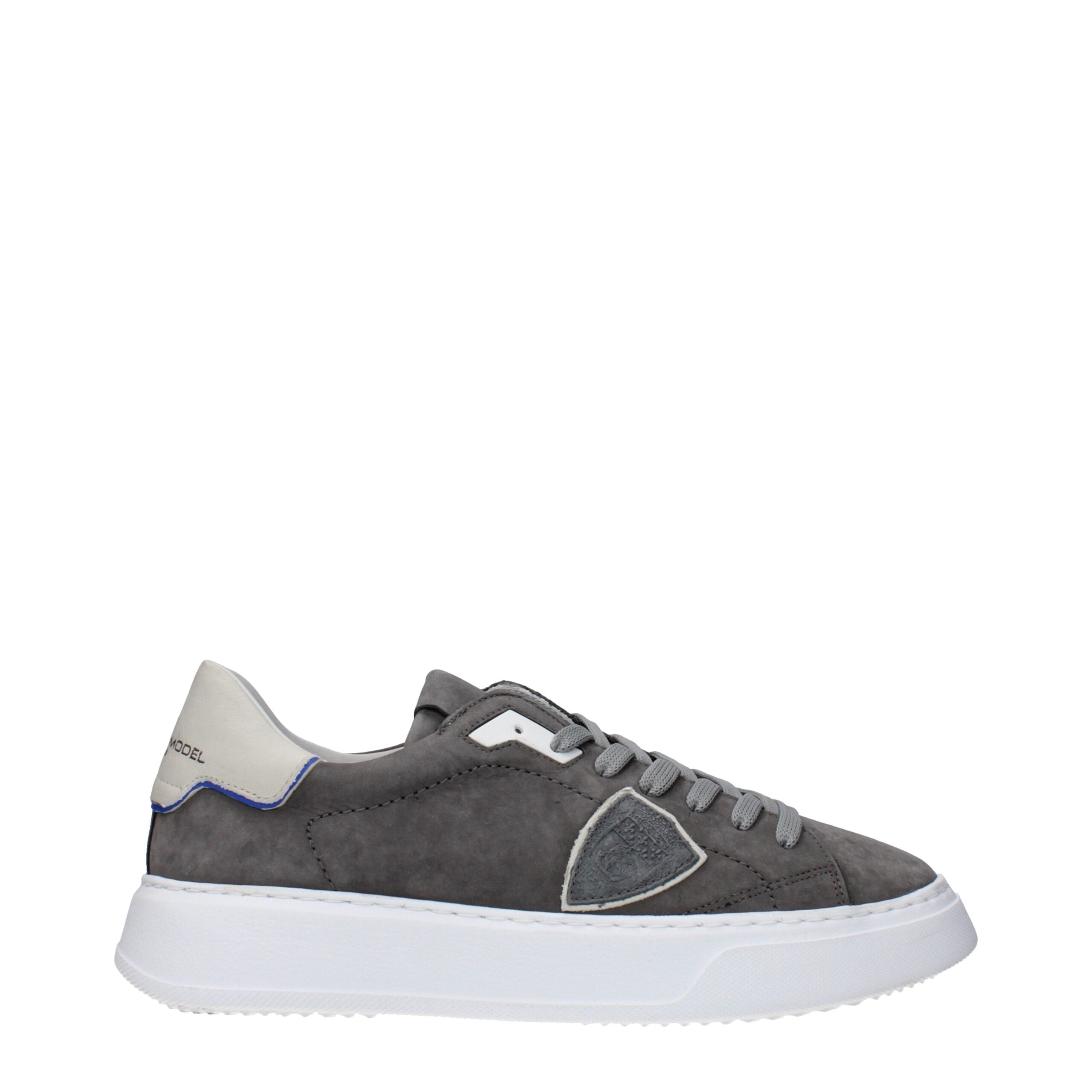 Gray Leather Sneakers Philippe Model
