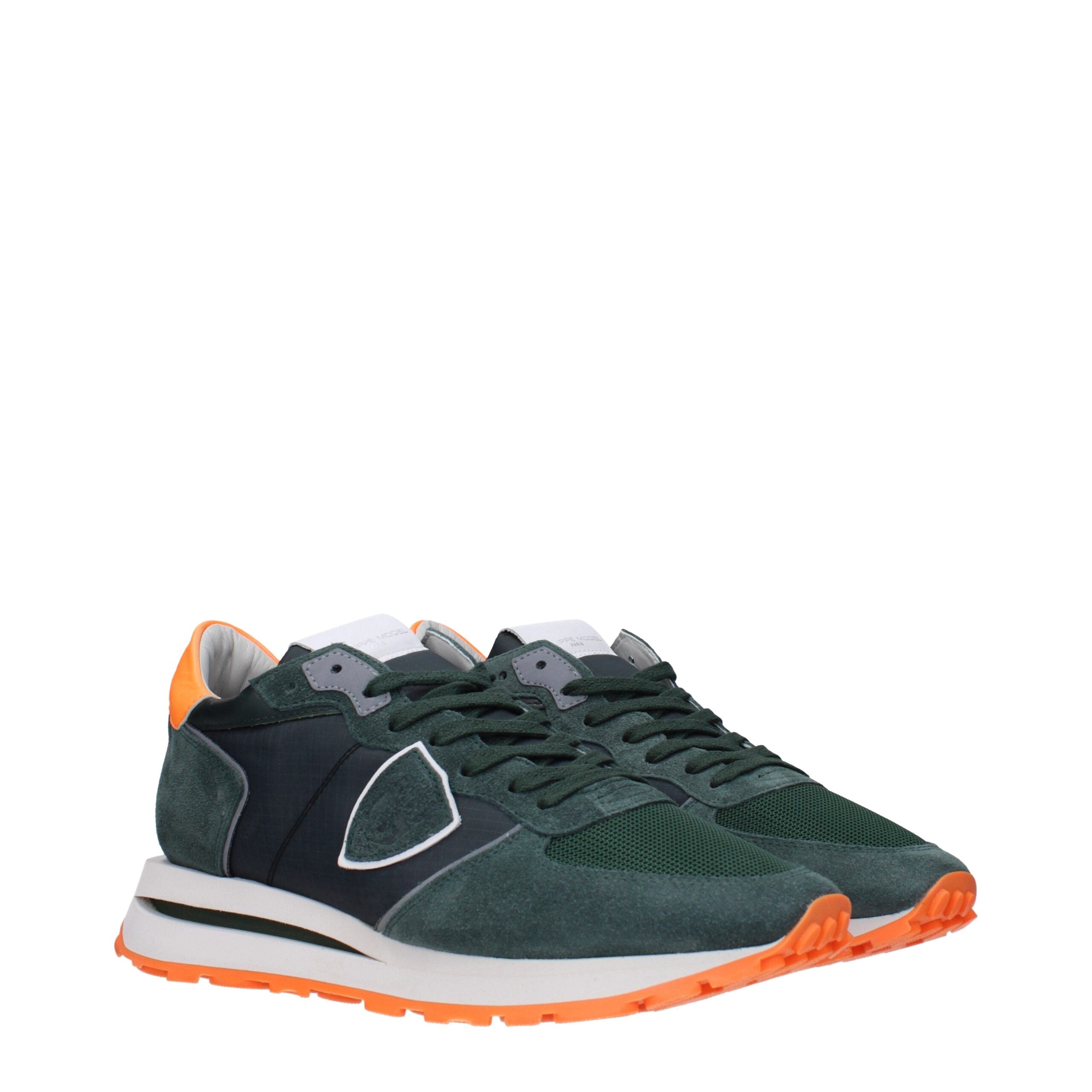 Green Fabric Athletic Sneakers Philippe Model