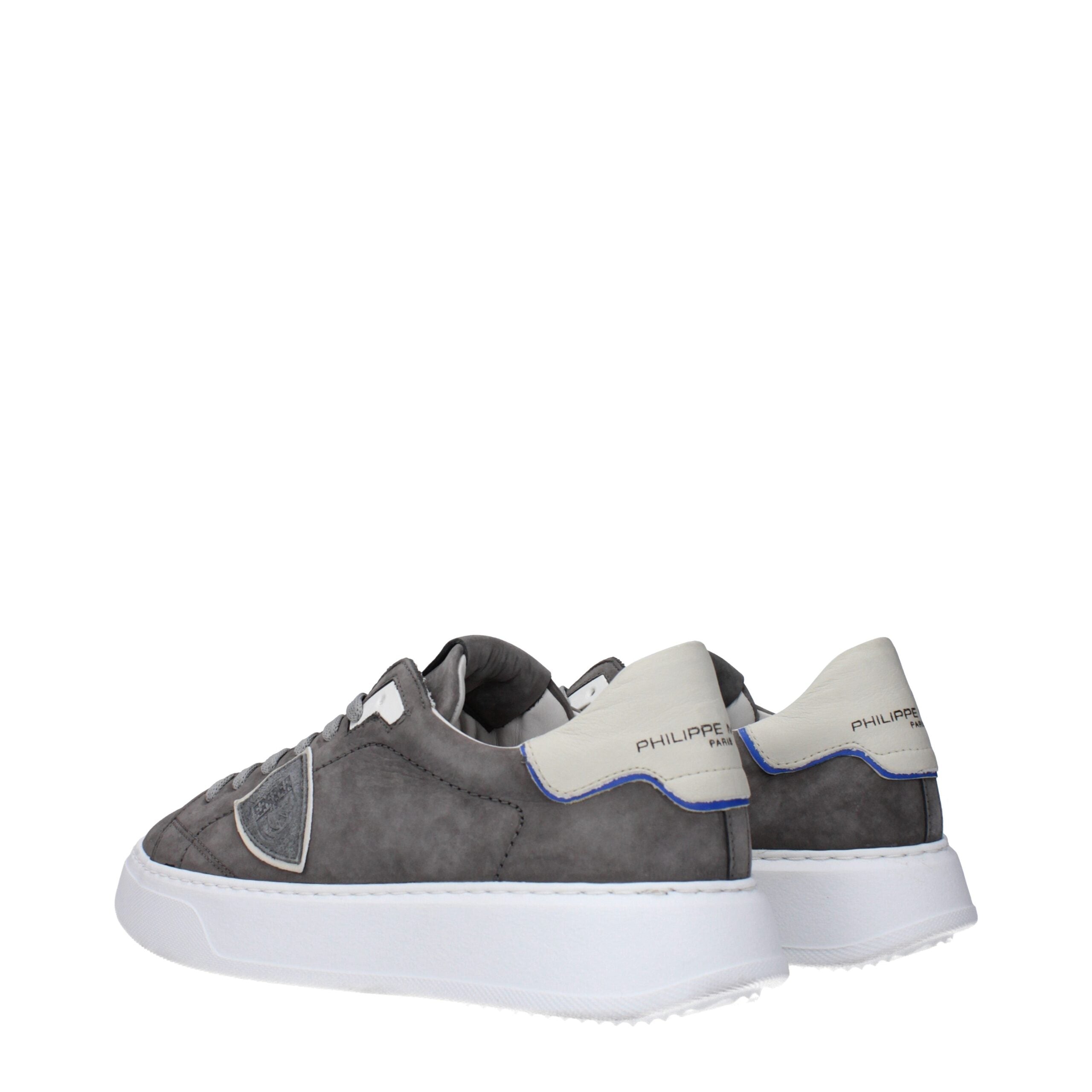 Gray Leather Sneakers Philippe Model