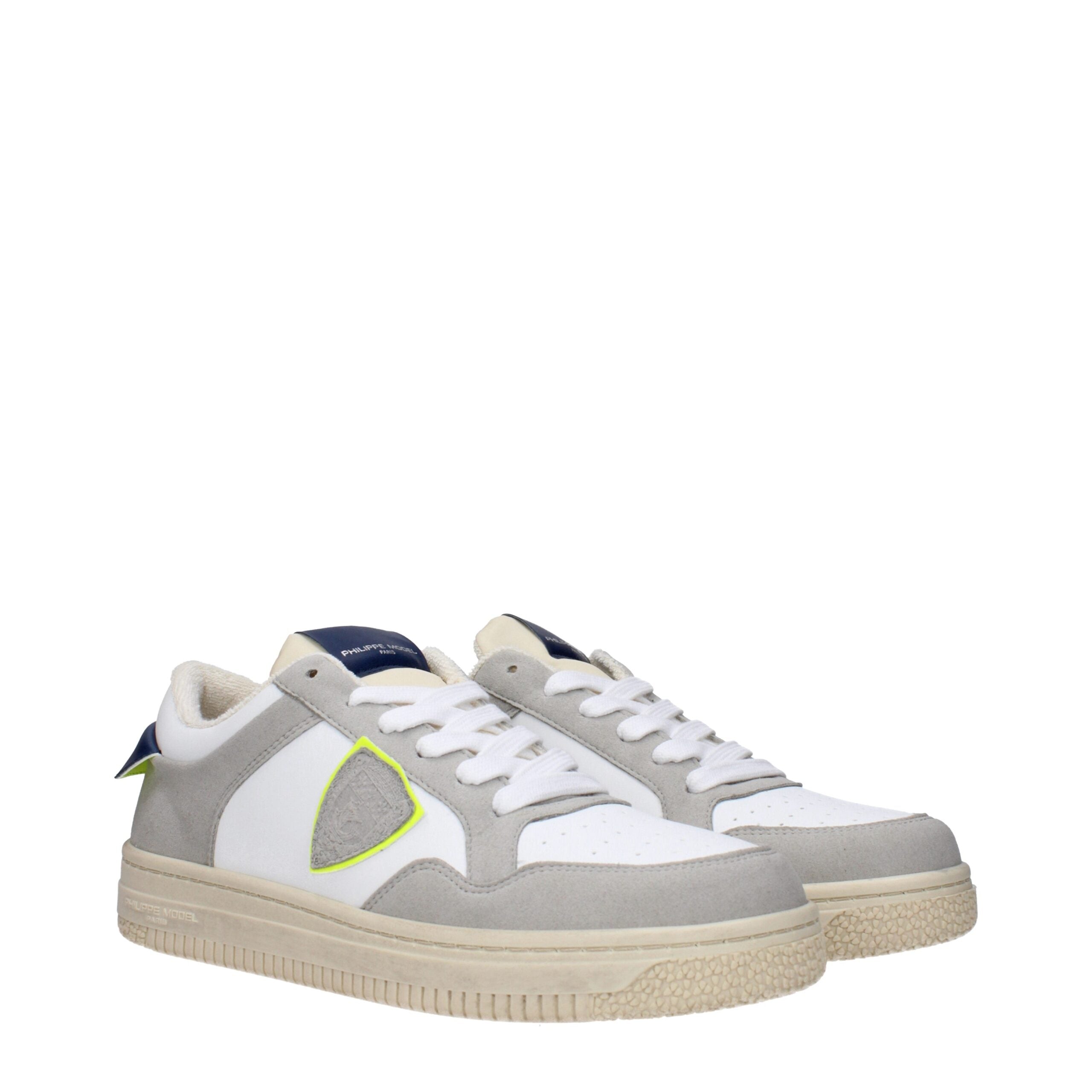 White Leather Sneakers Philippe Model