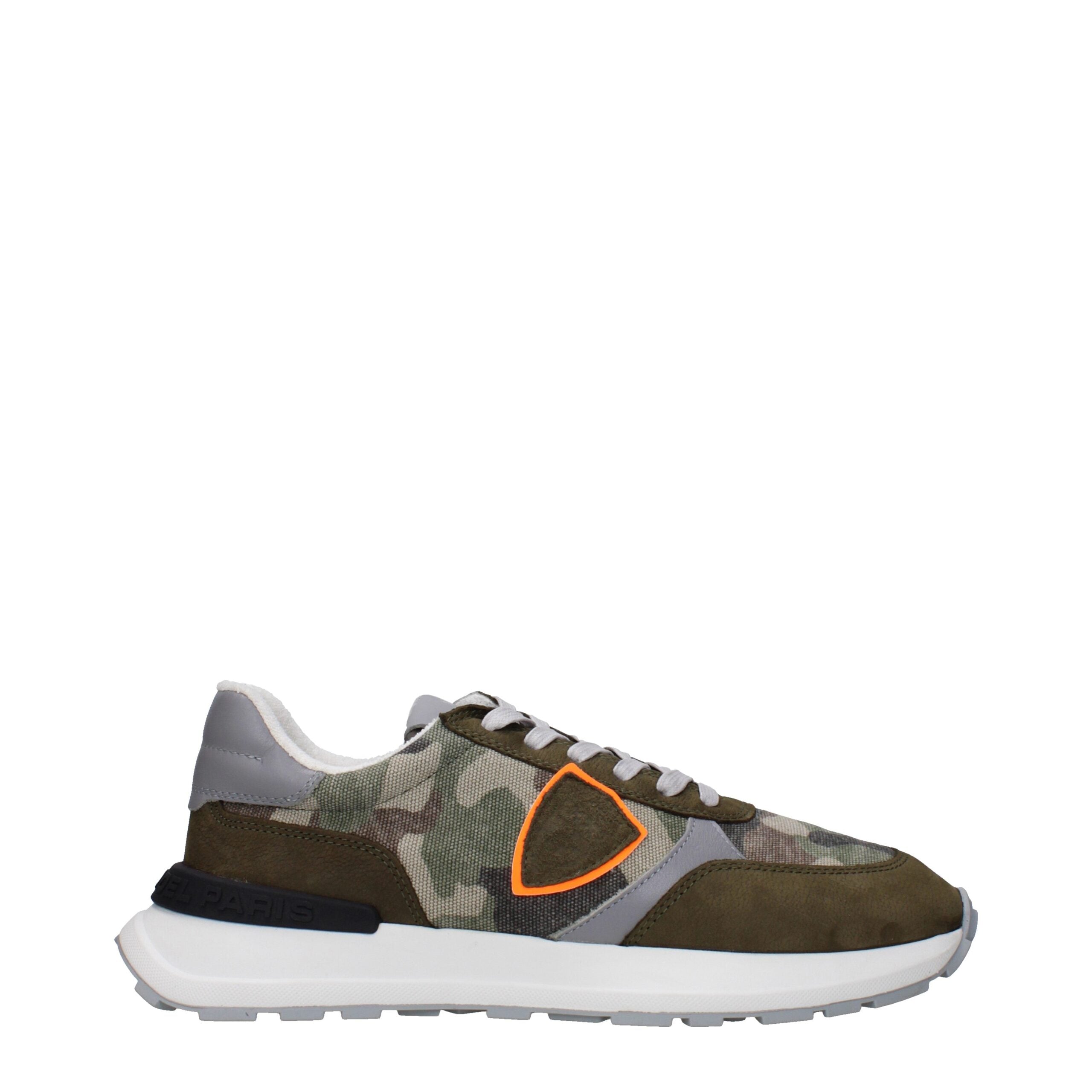 Green Fabric Chunky Sneakers Philippe Model